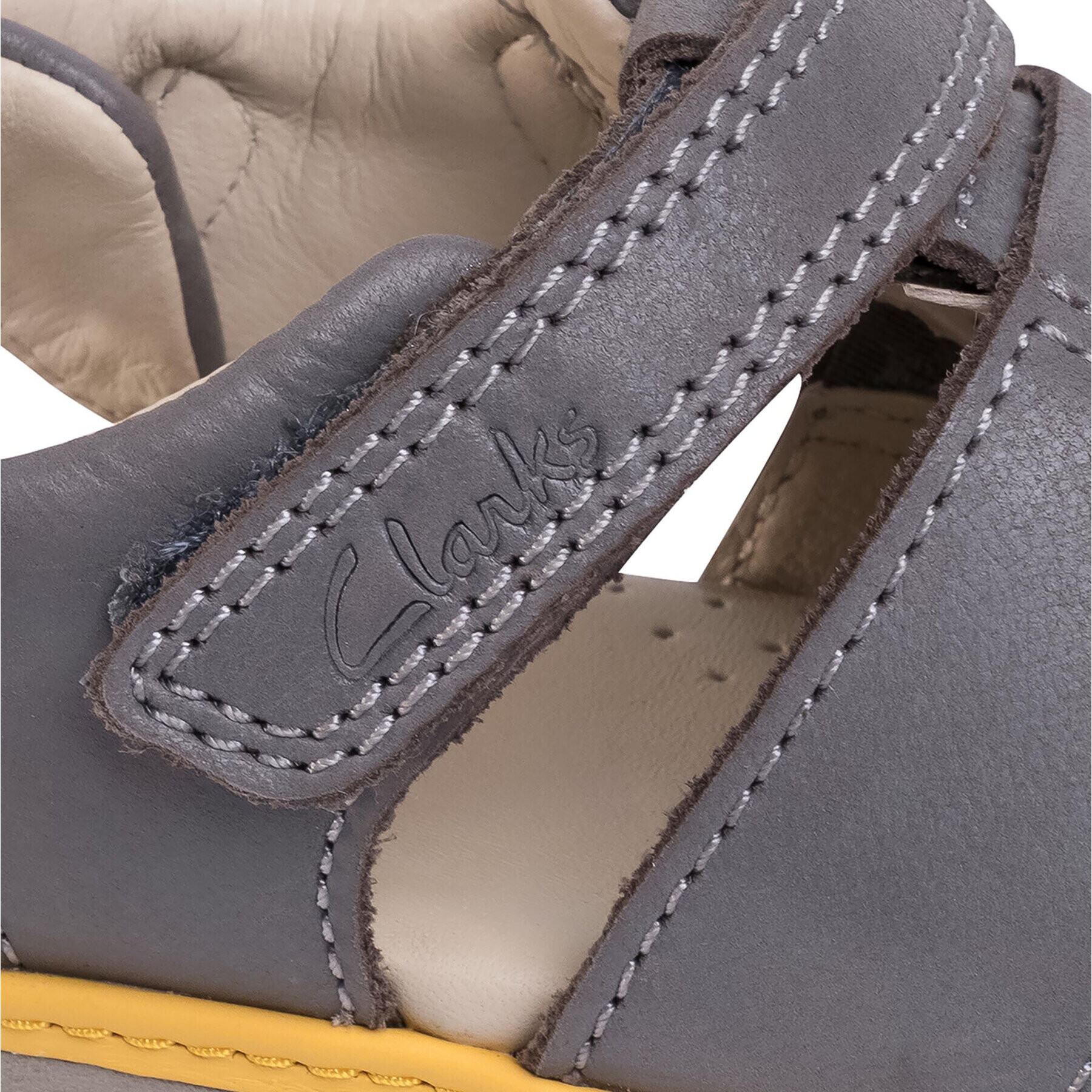 Clarks Сандали Frances Sun K 261506507 Сив - Pepit.bg