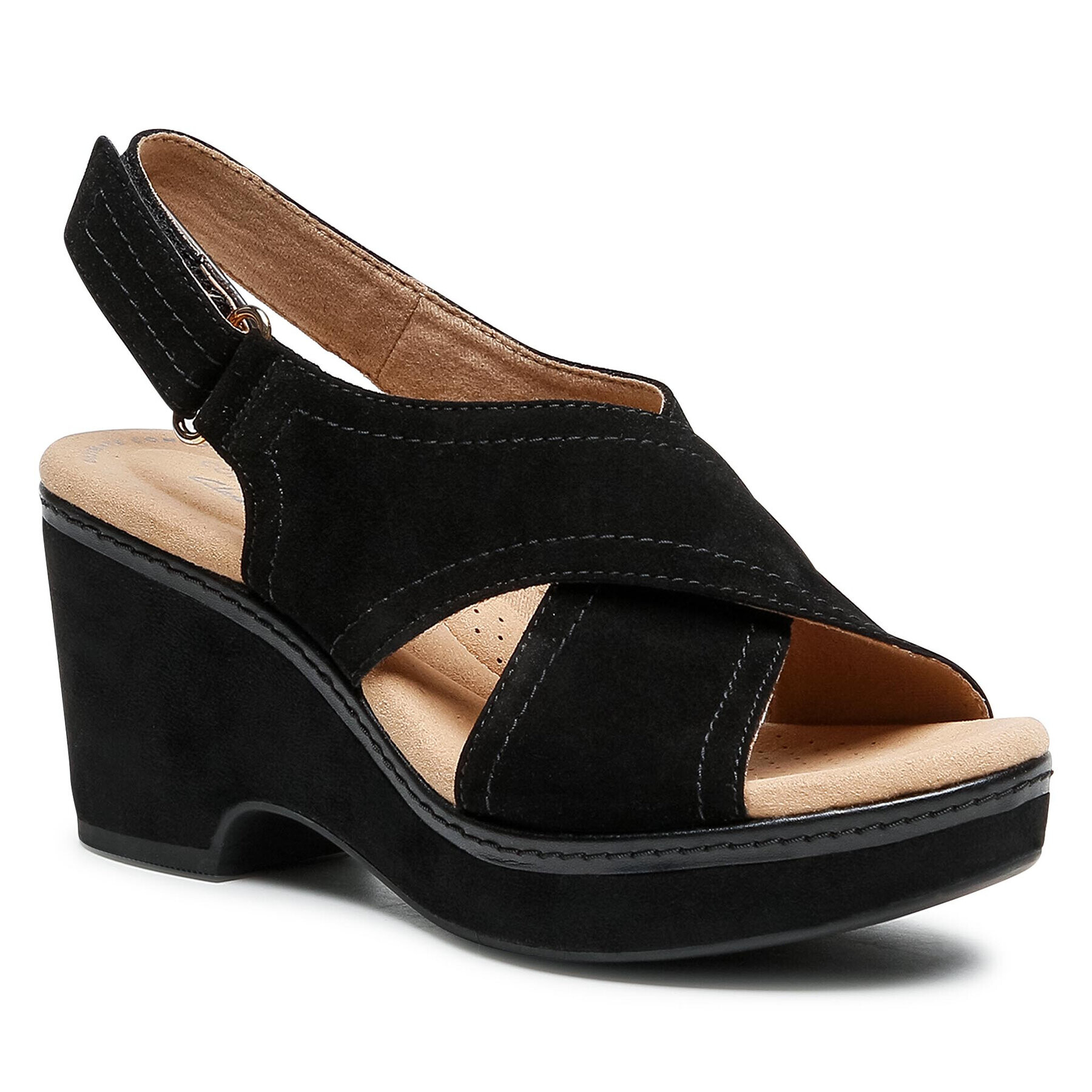 Clarks Сандали Giselle Cove 261582624 Черен - Pepit.bg