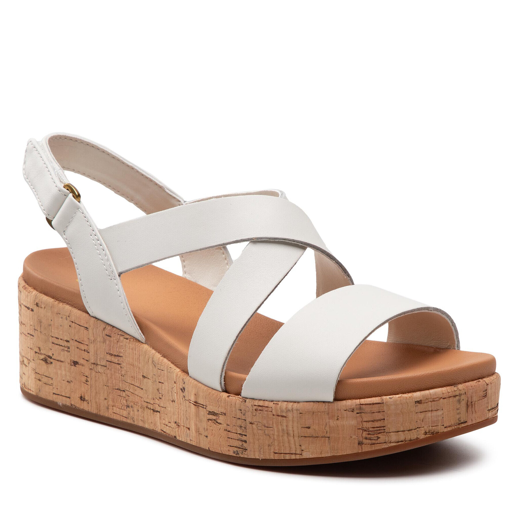 Clarks Сандали Kimmei Cork 261643594 Бял - Pepit.bg