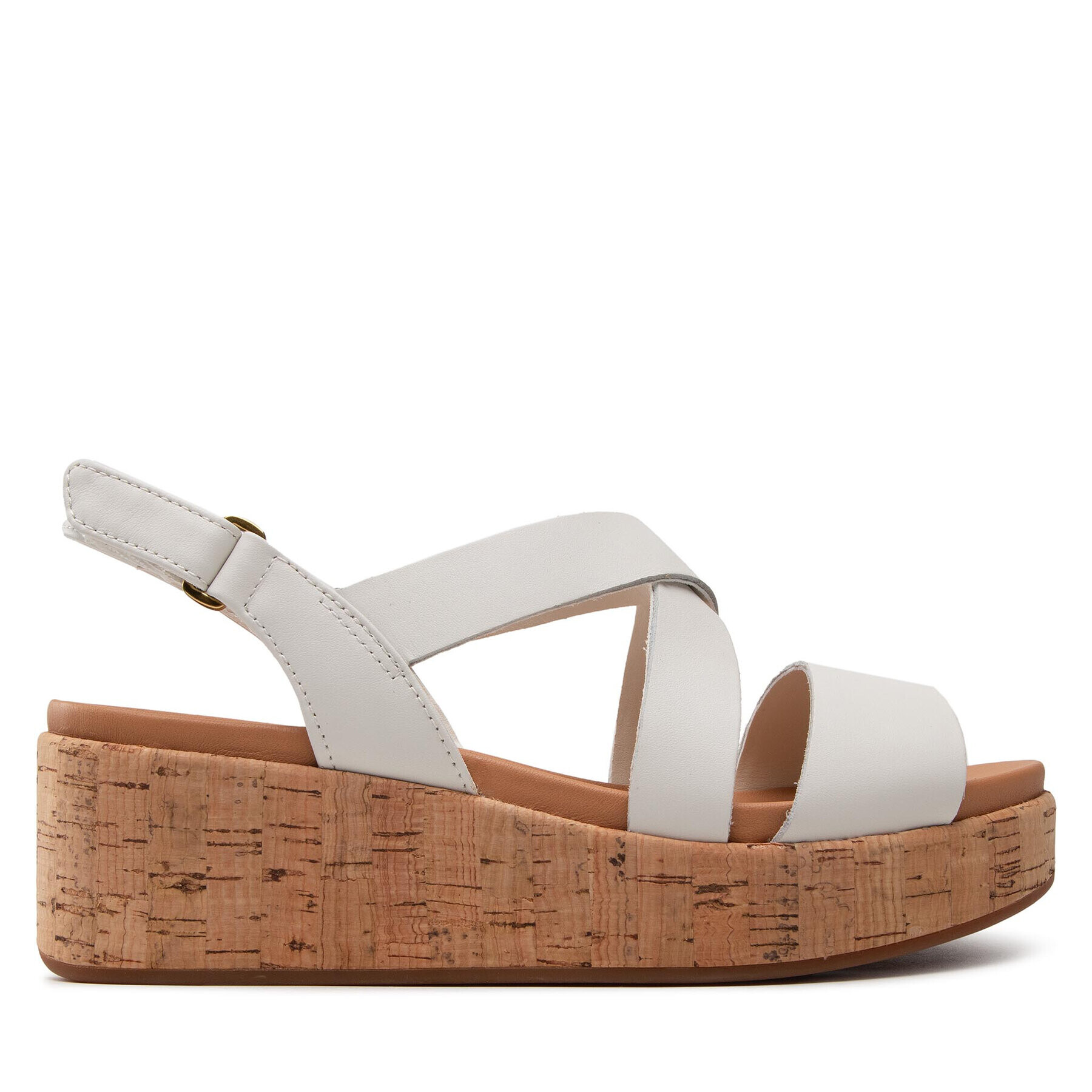 Clarks Сандали Kimmei Cork 261643594 Бял - Pepit.bg