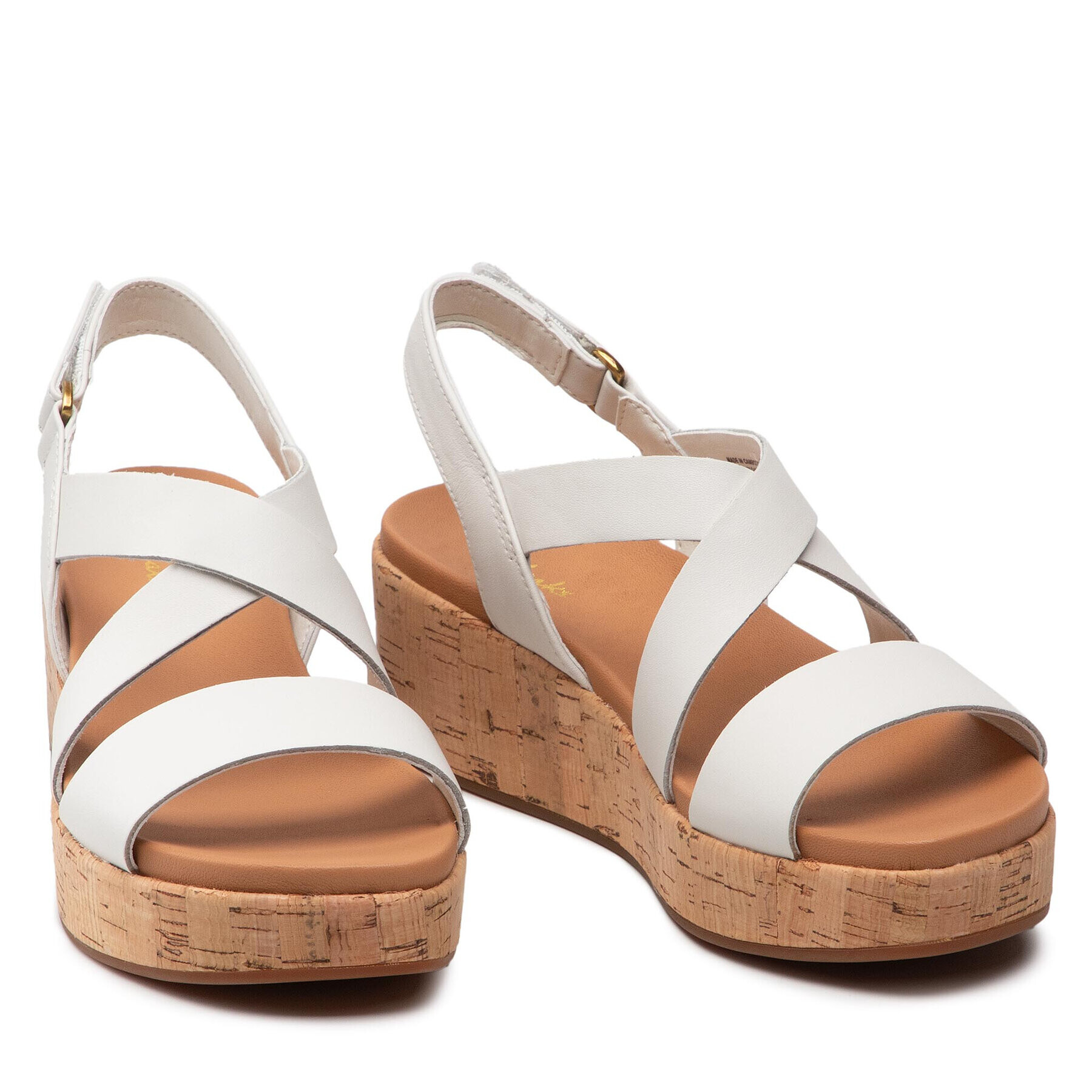 Clarks Сандали Kimmei Cork 261643594 Бял - Pepit.bg