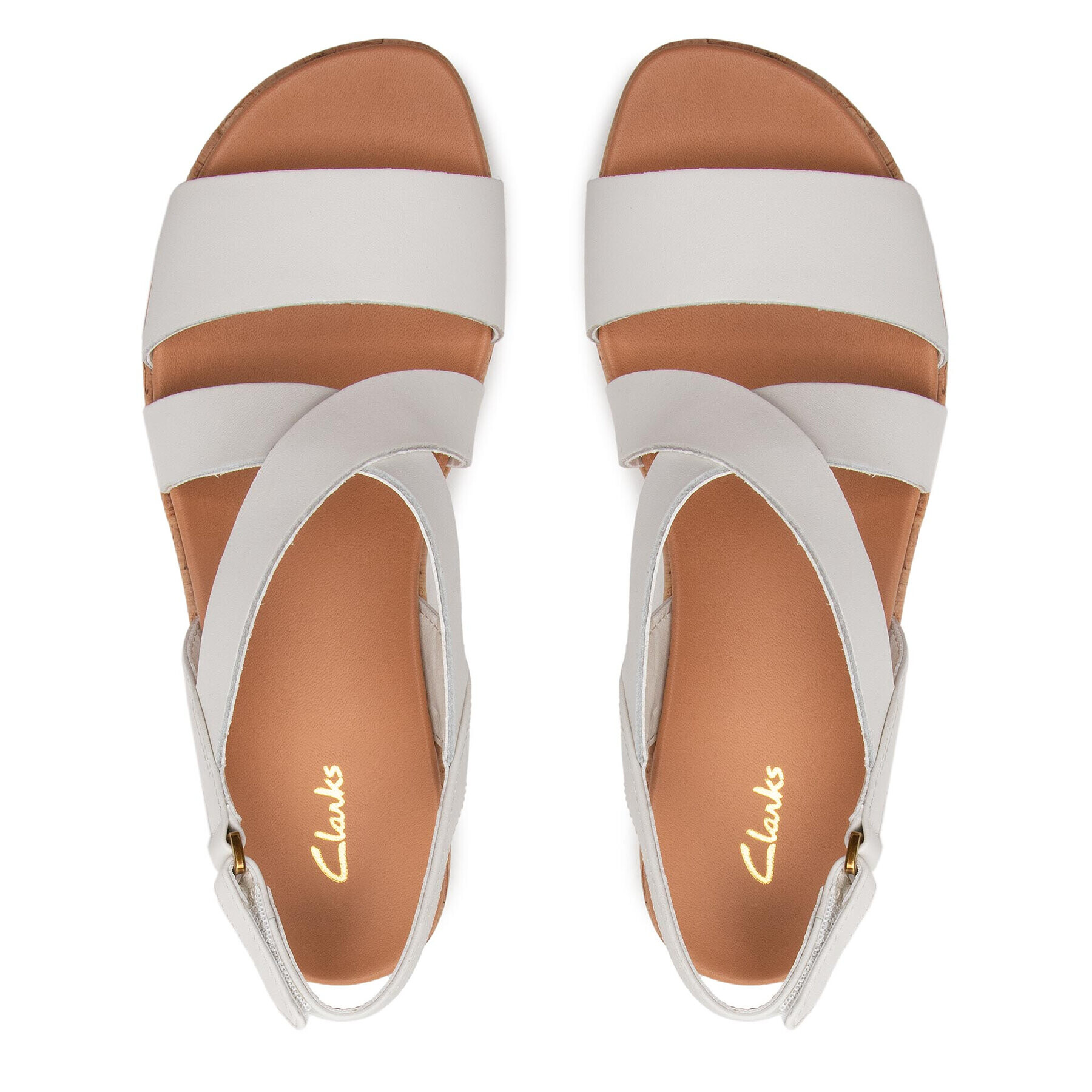 Clarks Сандали Kimmei Cork 261643594 Бял - Pepit.bg