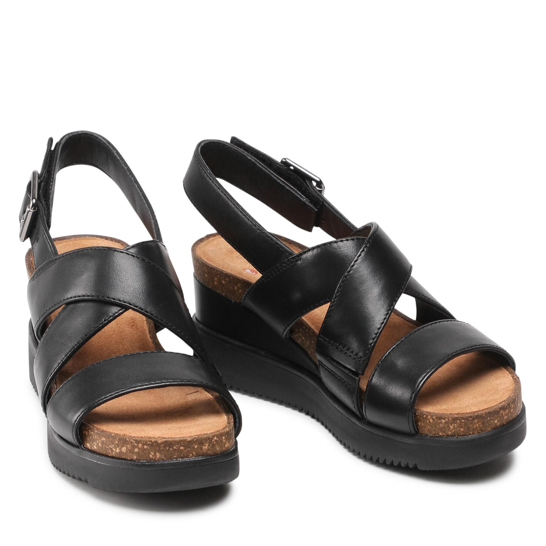 Clarks Сандали Lizby Cross 261591084 Черен - Pepit.bg