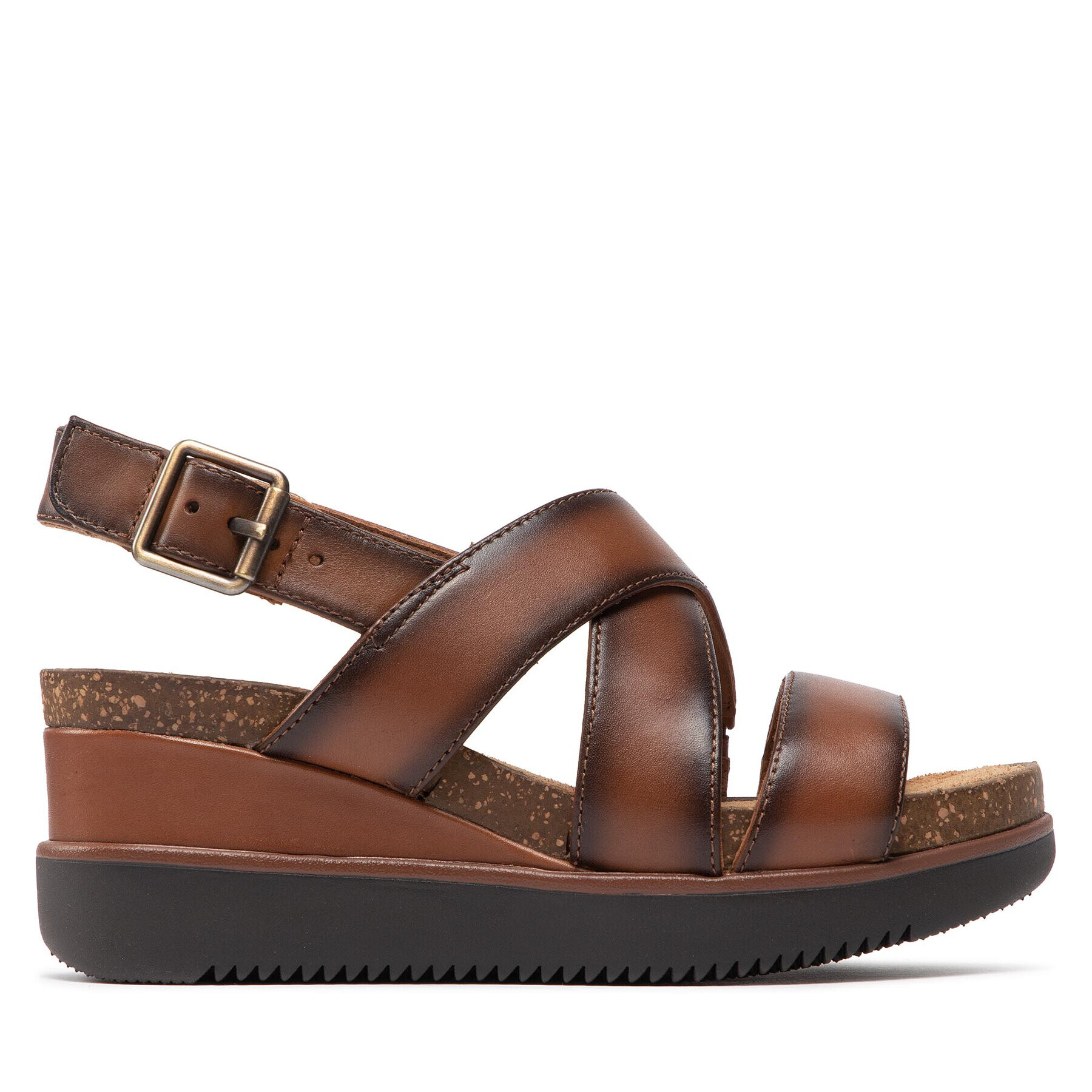 Clarks Сандали Lizby Cross 261659044 Кафяв - Pepit.bg