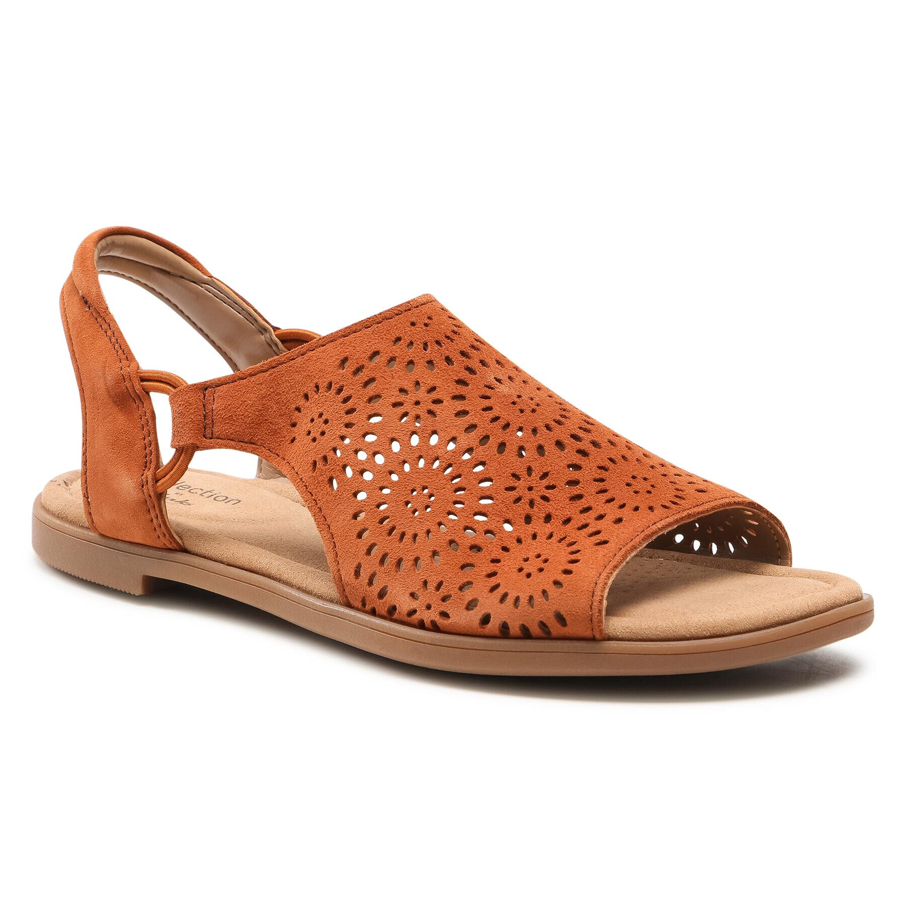 Clarks Сандали Reyna Swirl 261577144 Кафяв - Pepit.bg