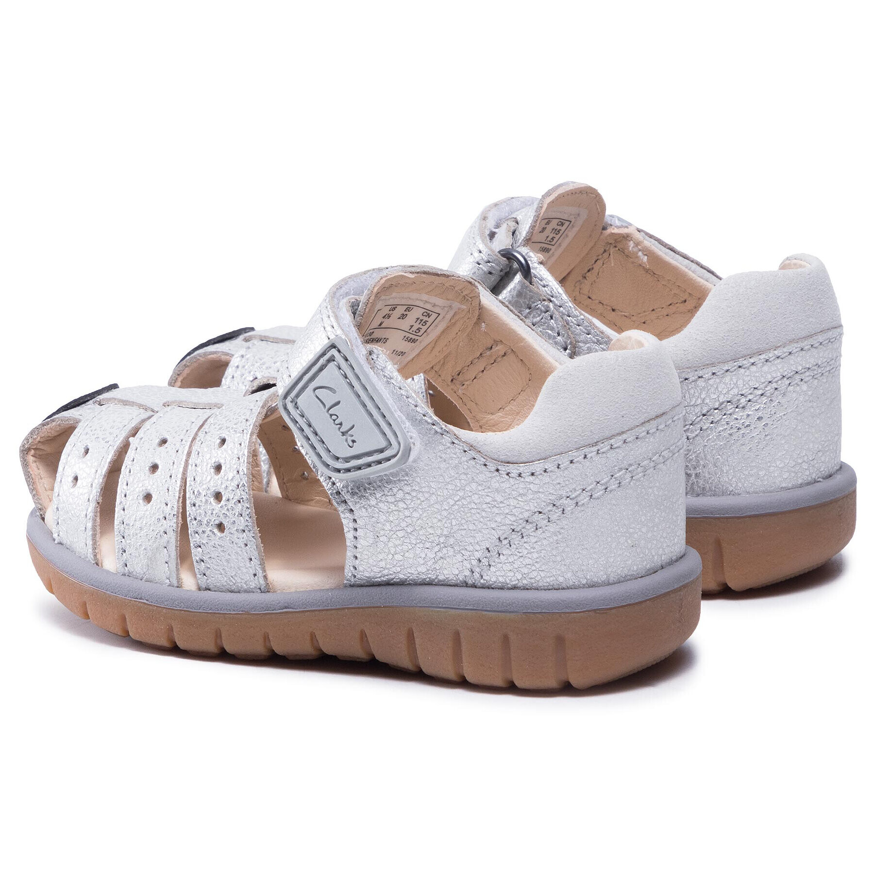 Clarks Сандали Roam Bay T 261580306 Сребрист - Pepit.bg