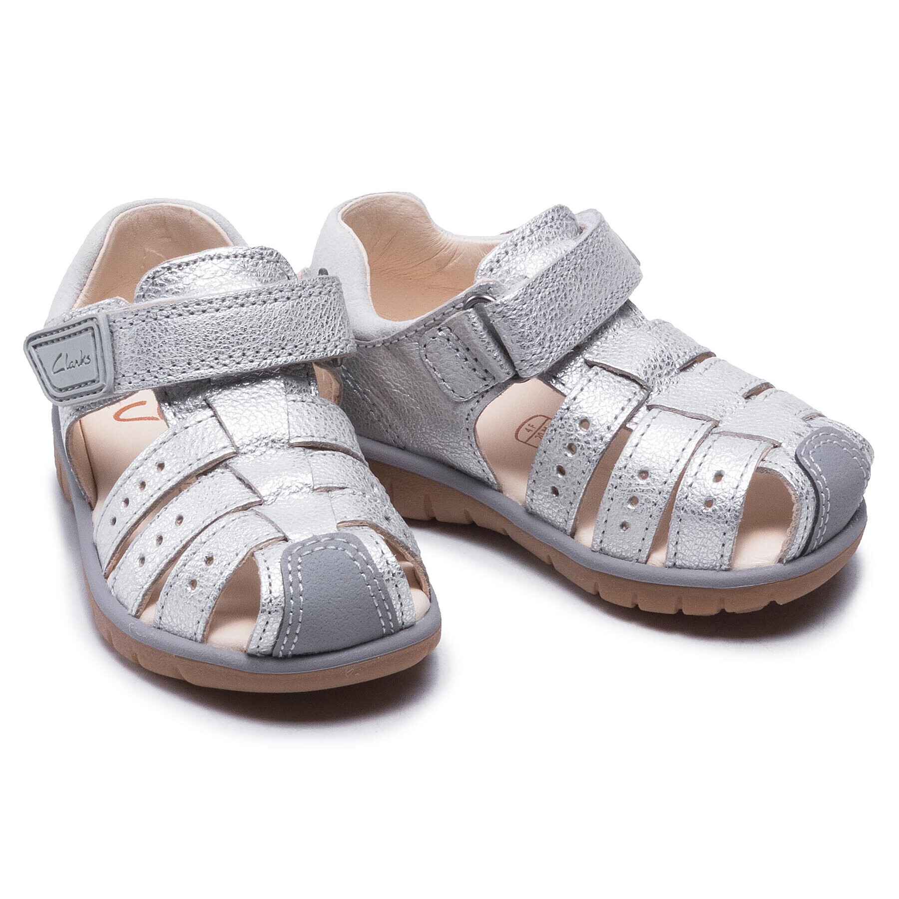 Clarks Сандали Roam Bay T 261580306 Сребрист - Pepit.bg