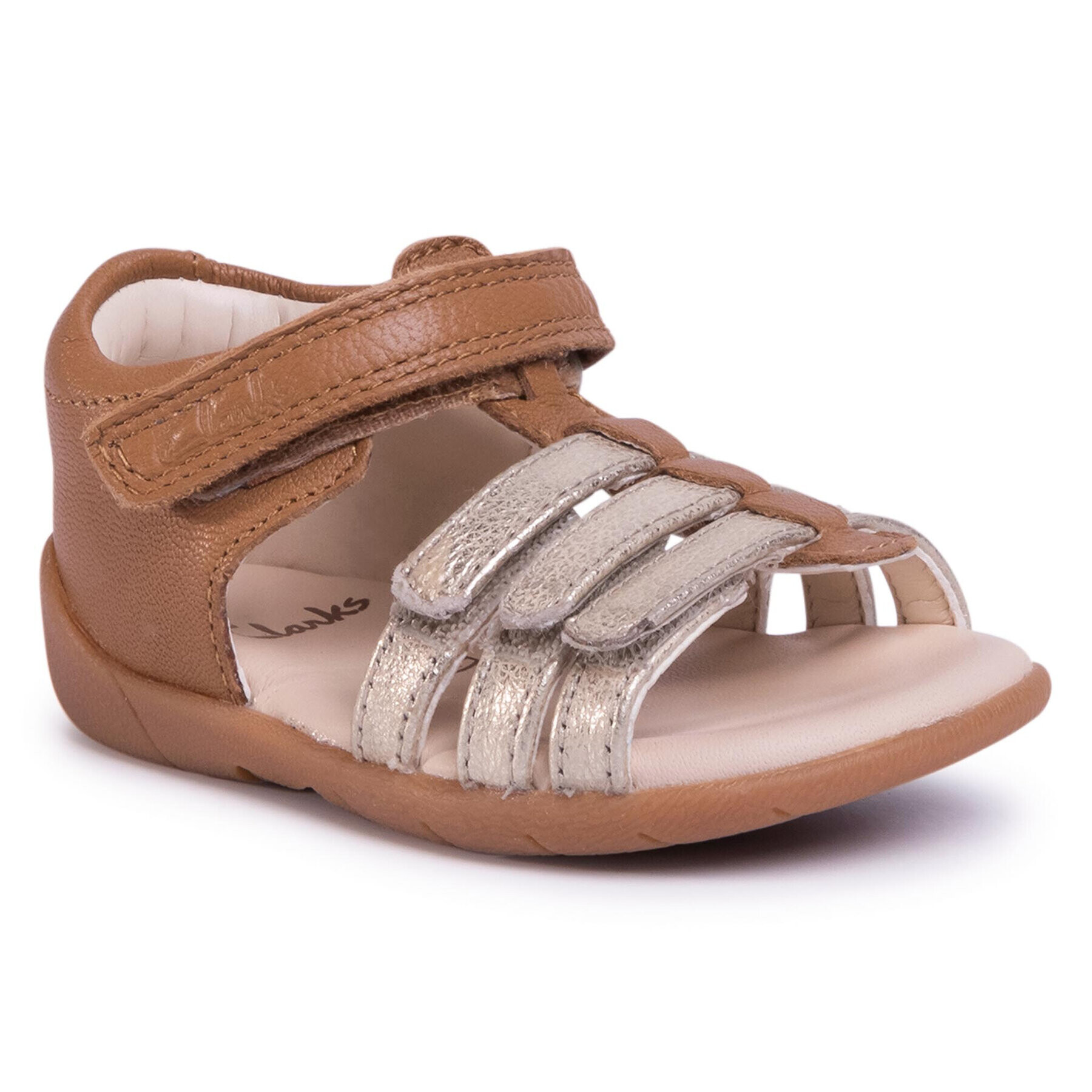 Clarks Сандали Zora Spark T 261505377 Златист - Pepit.bg