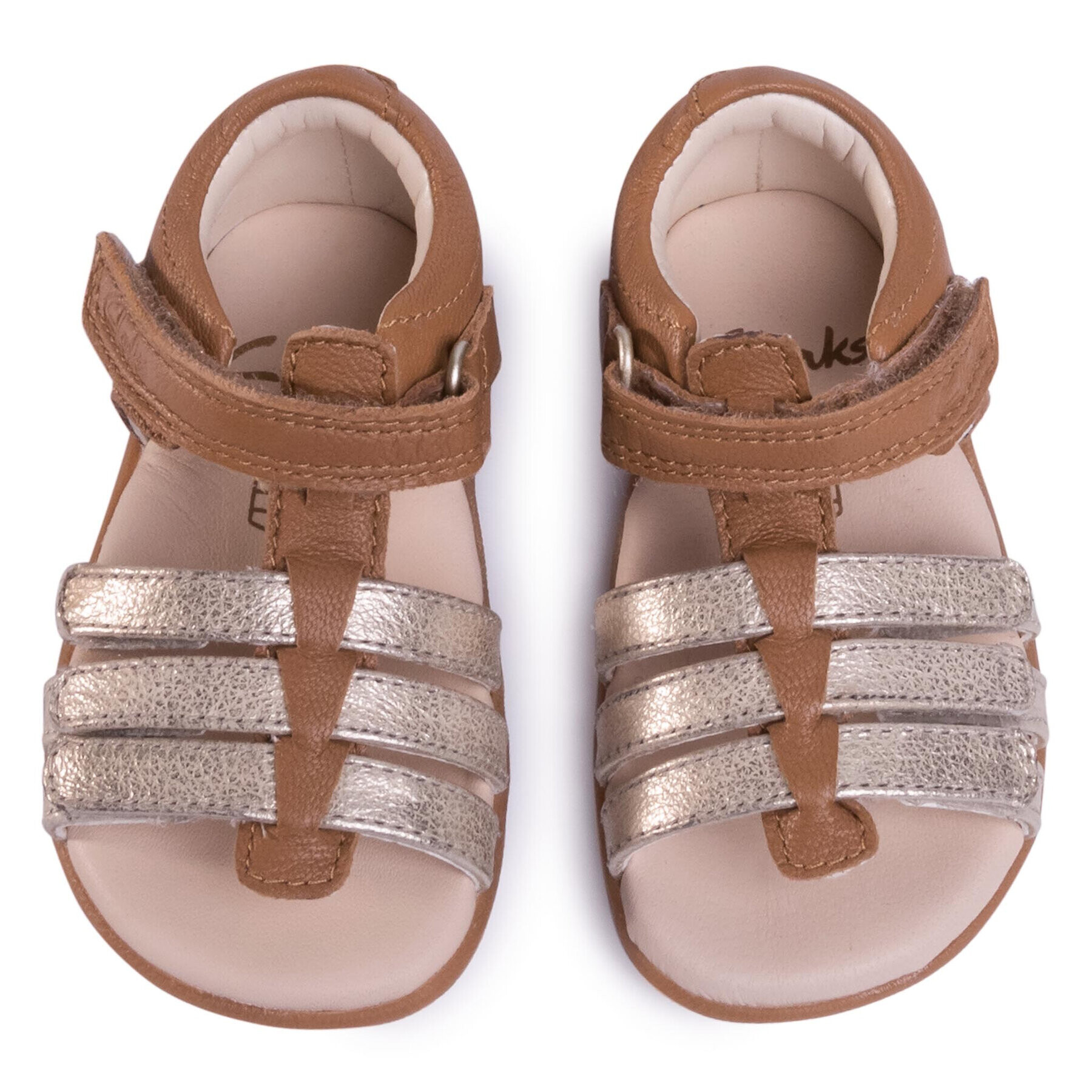 Clarks Сандали Zora Spark T 261505377 Златист - Pepit.bg