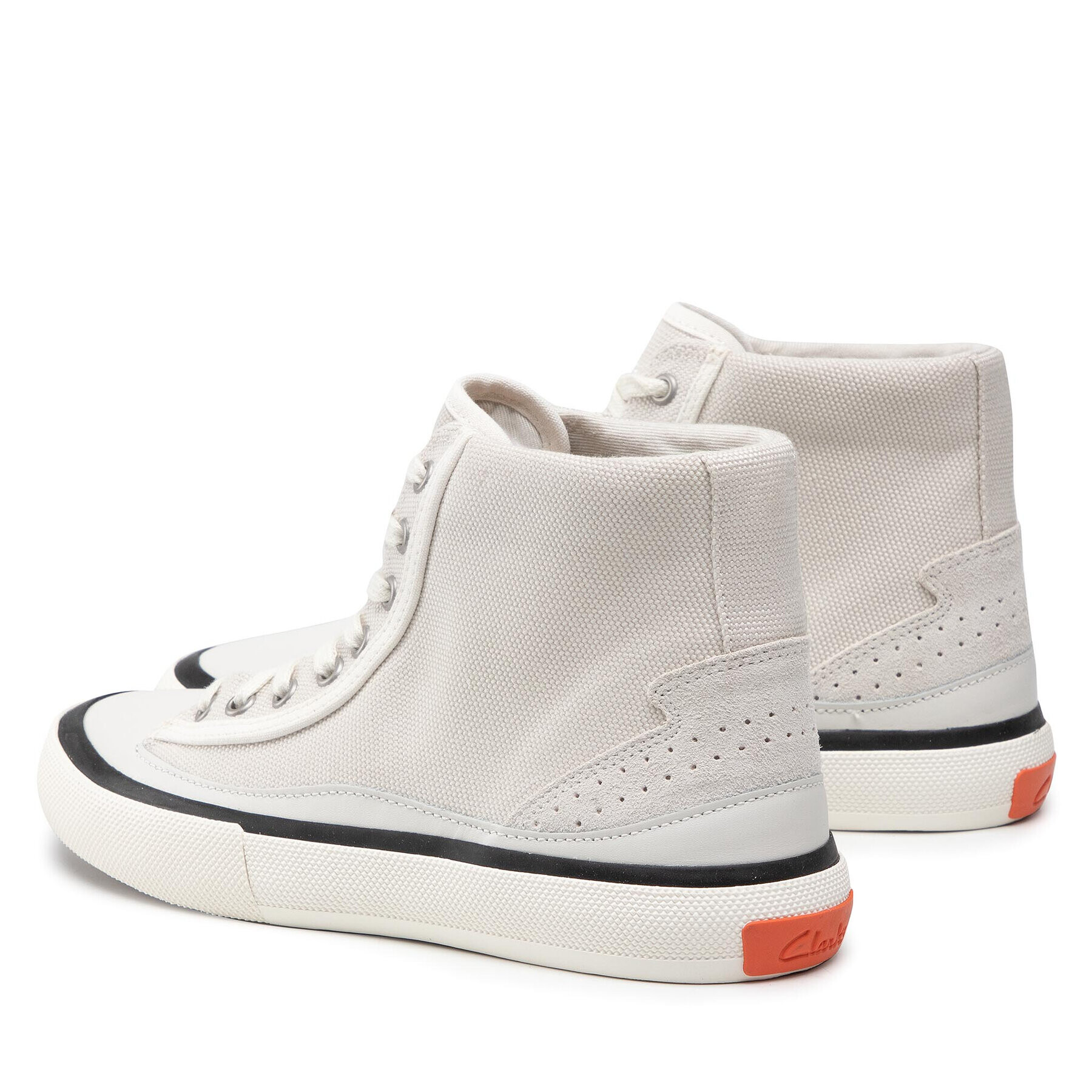 Clarks Сникърси Aceley Hi 261584384 Бял - Pepit.bg