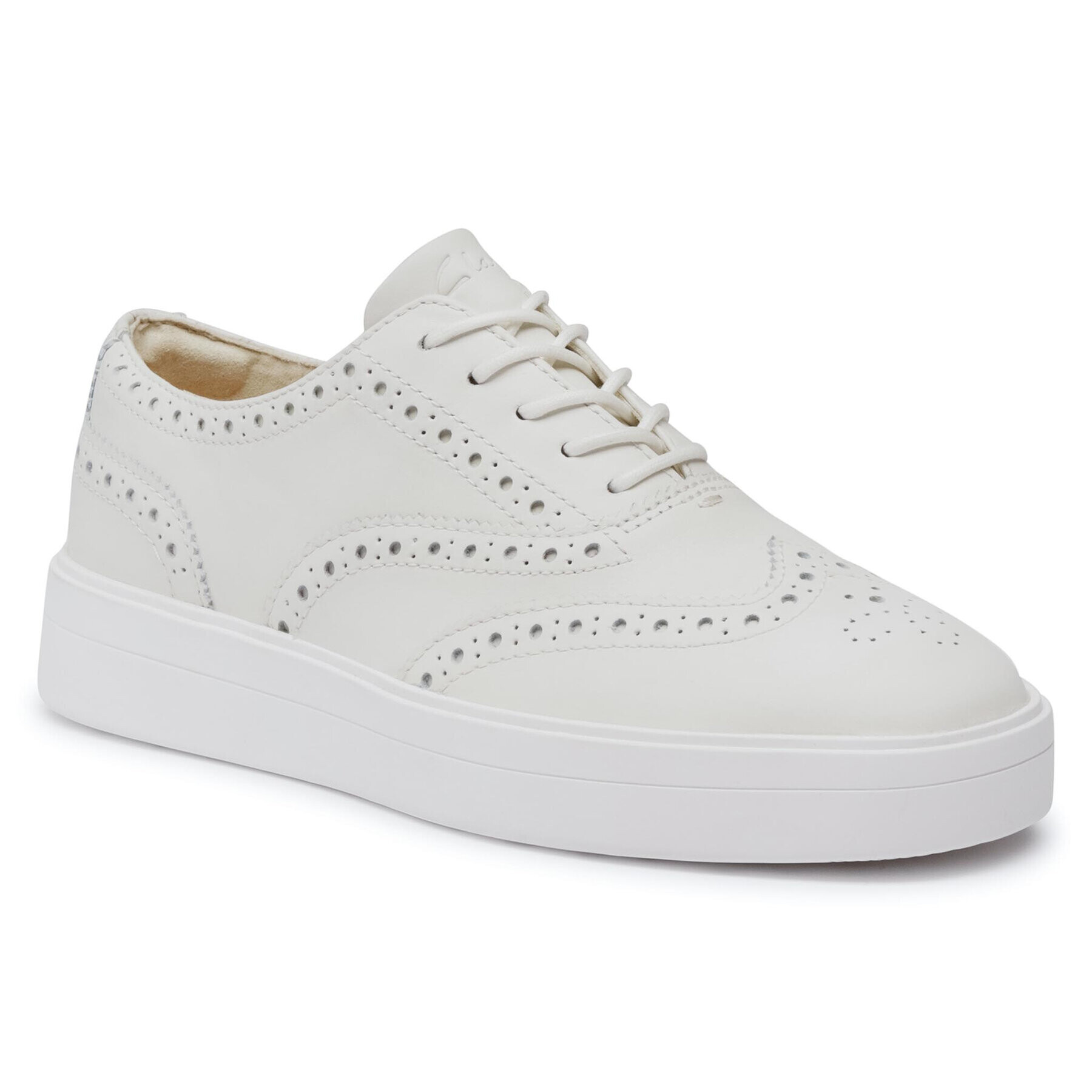 Clarks Сникърси Hero Brogue. 261493944 Бял - Pepit.bg