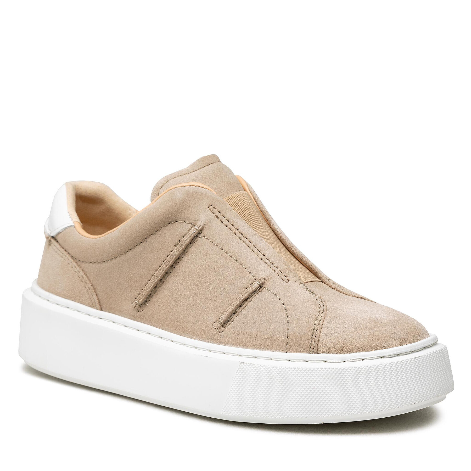 Clarks Сникърси Hero Lite Slip 261612414 Бежов - Pepit.bg