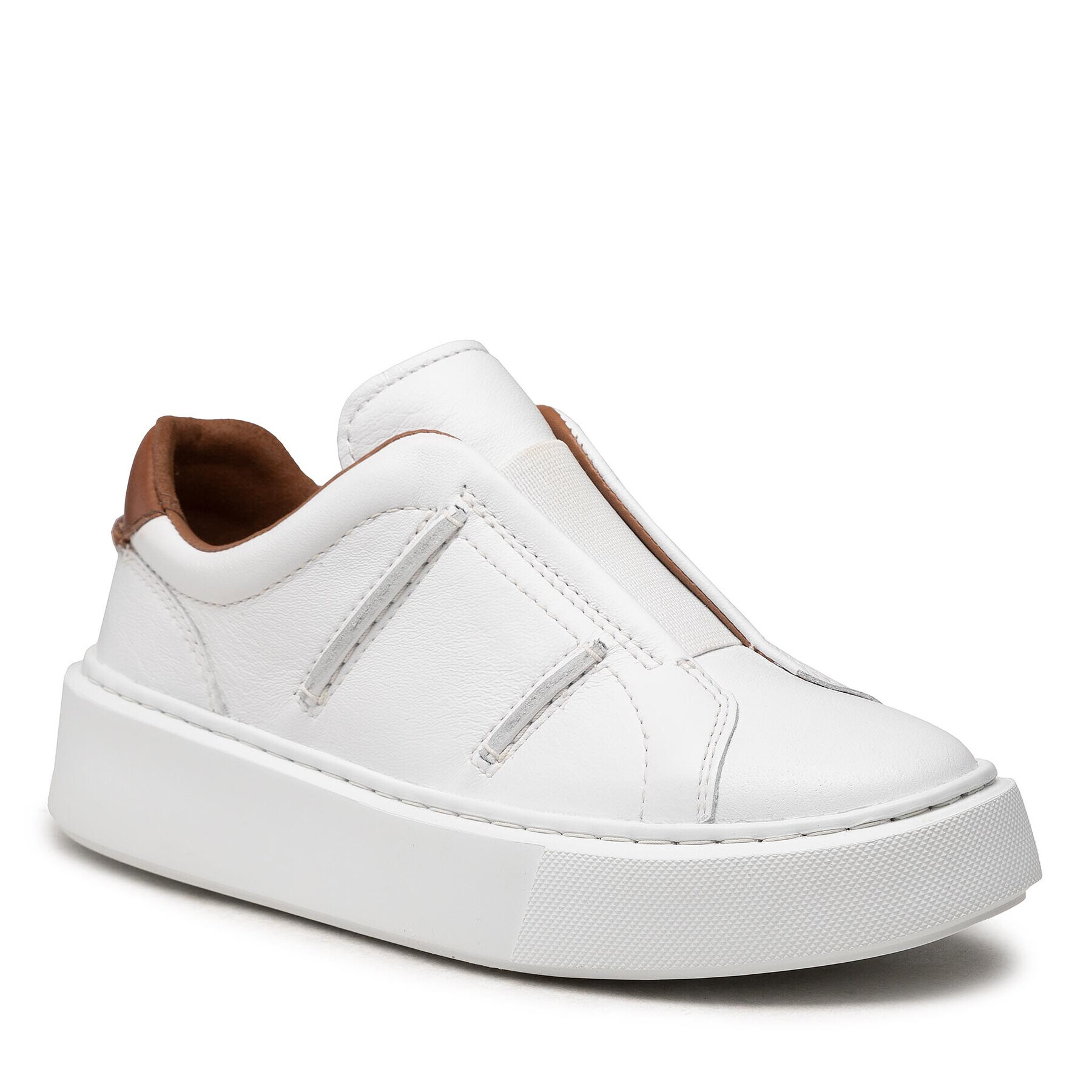 Clarks Сникърси Hero Lite Slip 261615254 Бял - Pepit.bg