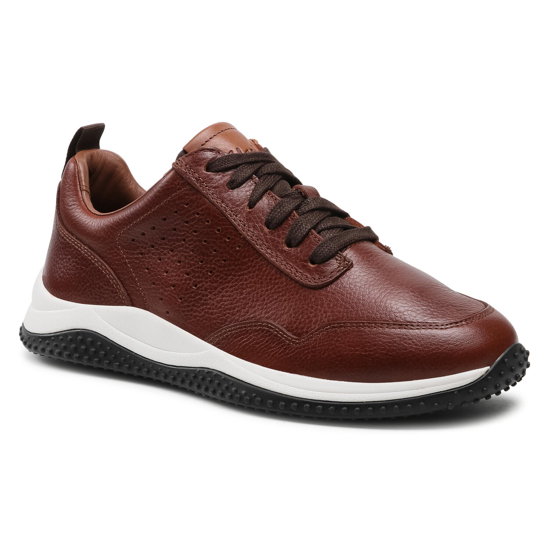 Clarks Сникърси Puxton Lace 261578287 Кафяв - Pepit.bg