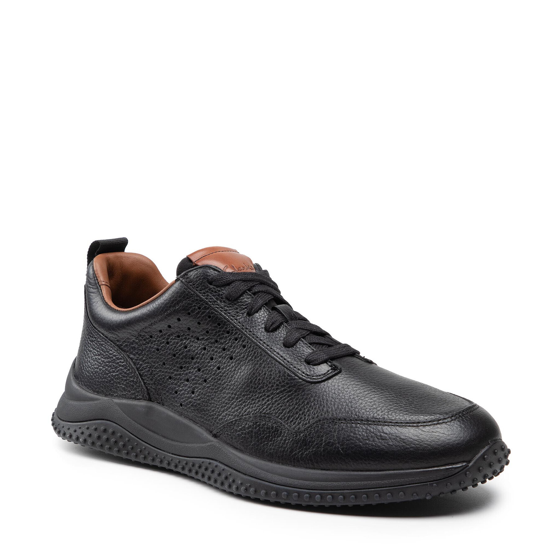 Clarks Сникърси Puxton Lace 261578377 Черен - Pepit.bg