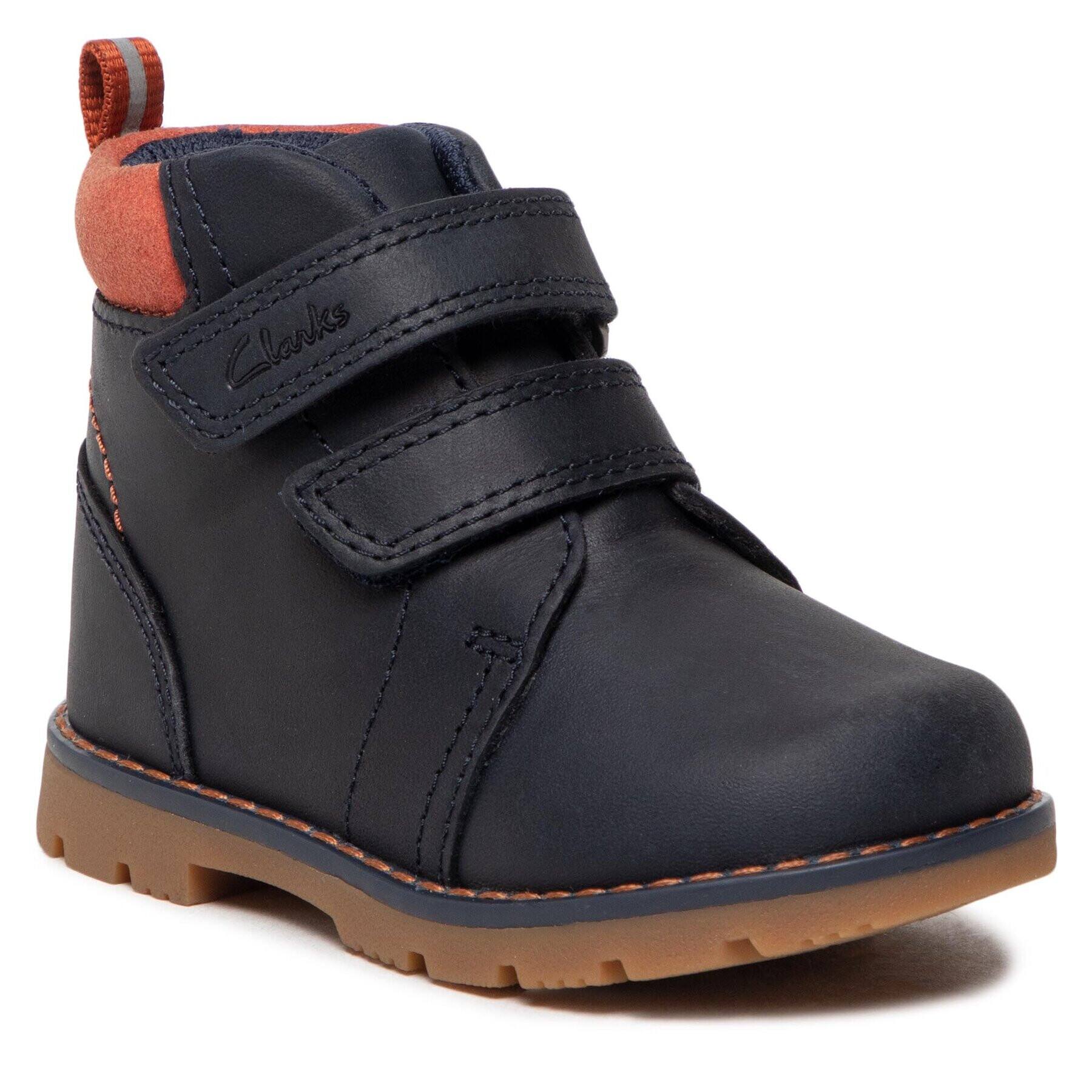 Clarks Зимни обувки Heath Strap T 261692667 Тъмносин - Pepit.bg