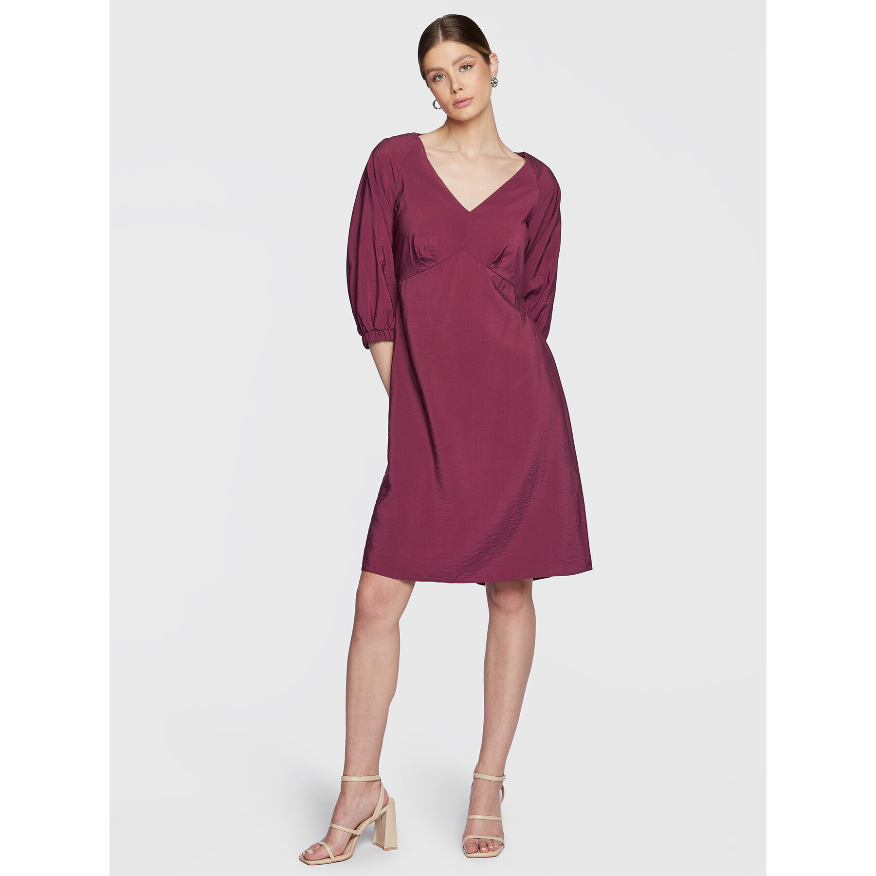 Closet London Ежедневна рокля D8422 Бордо Regular Fit - Pepit.bg