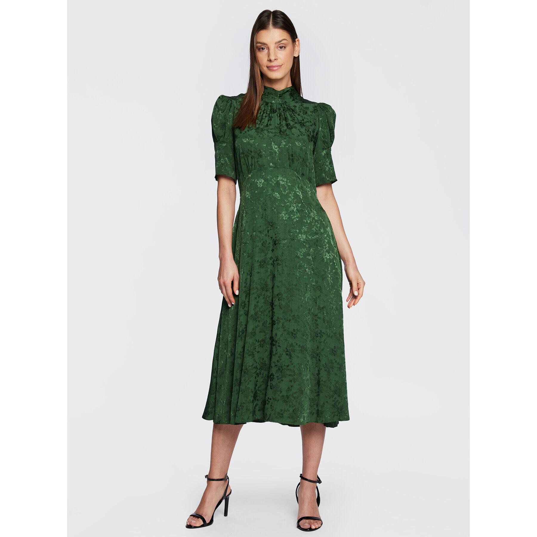 Closet London Ежедневна рокля D8508 Зелен Regular Fit - Pepit.bg