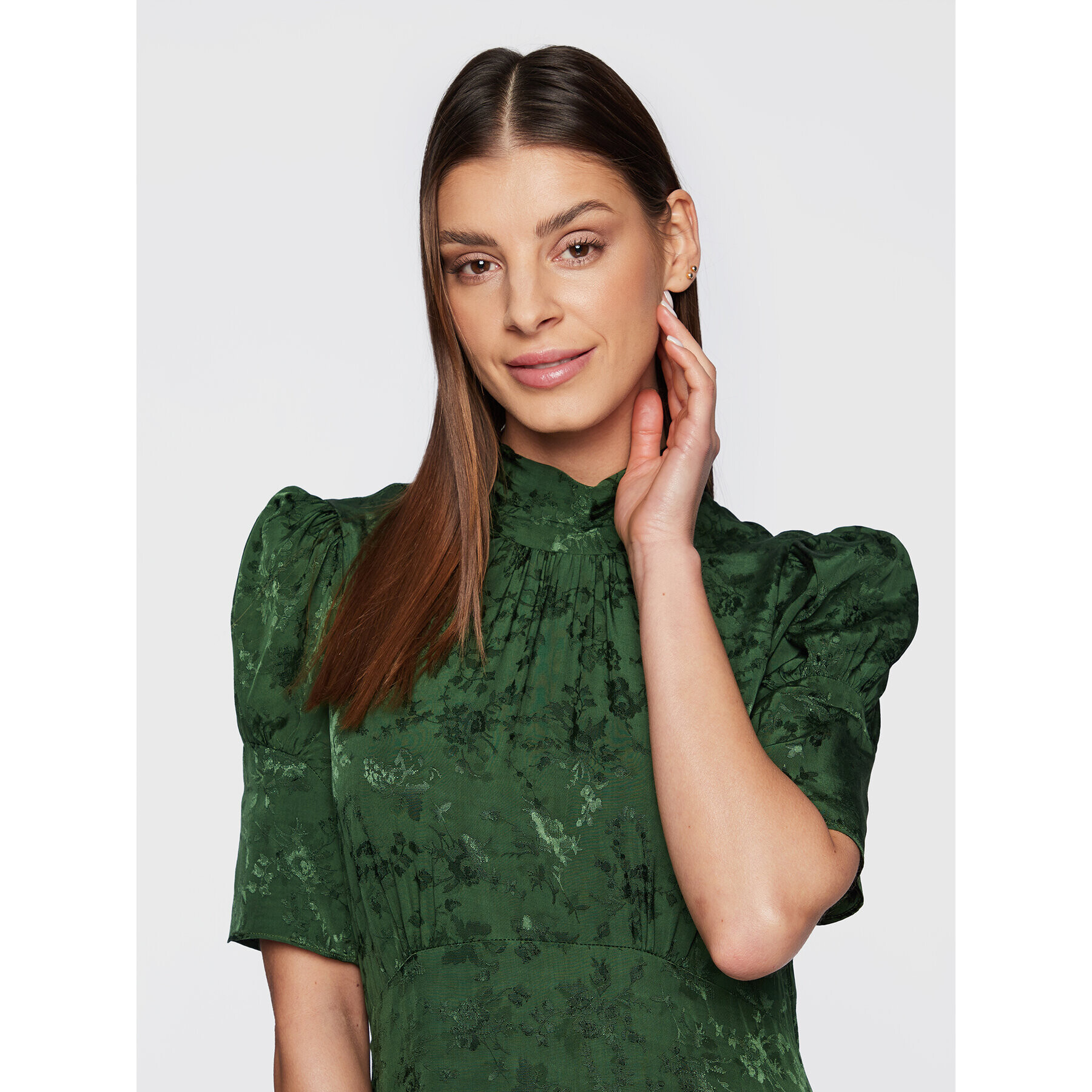 Closet London Ежедневна рокля D8508 Зелен Regular Fit - Pepit.bg