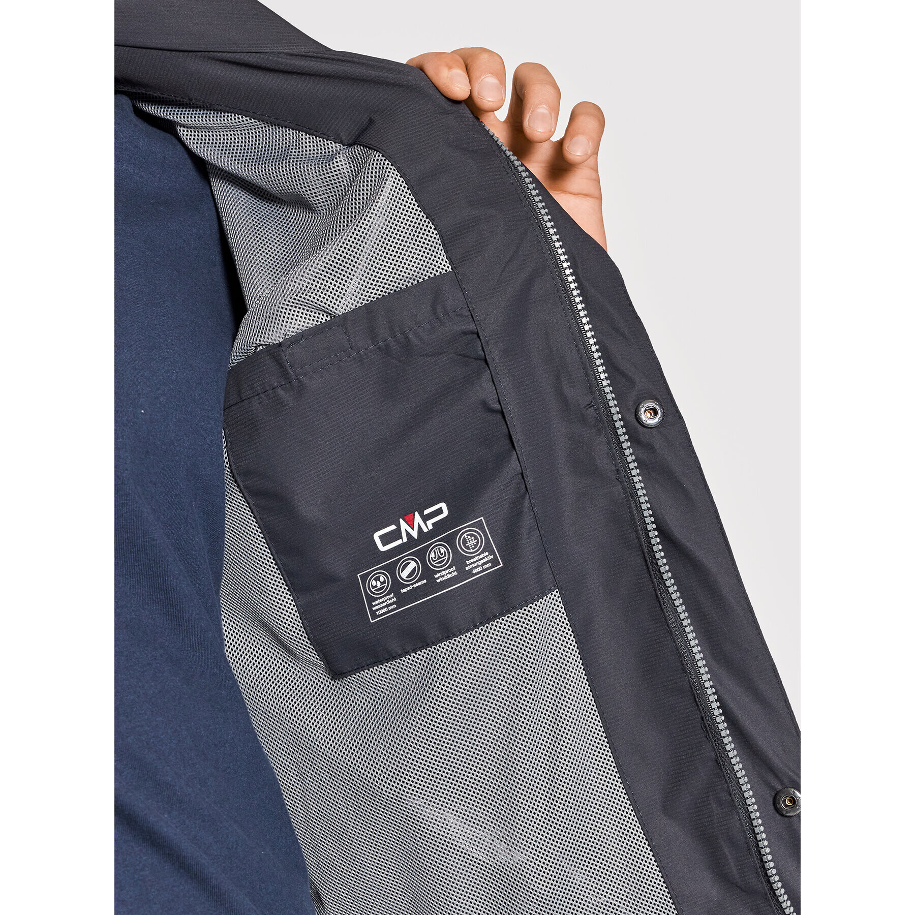 CMP Яке за дъжд 39X7367 Сив Regular Fit - Pepit.bg