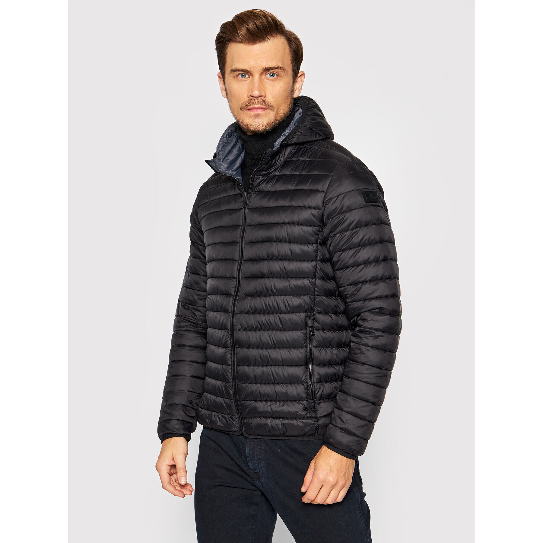 CMP Пухено яке 30K2747 Черен Regular Fit - Pepit.bg