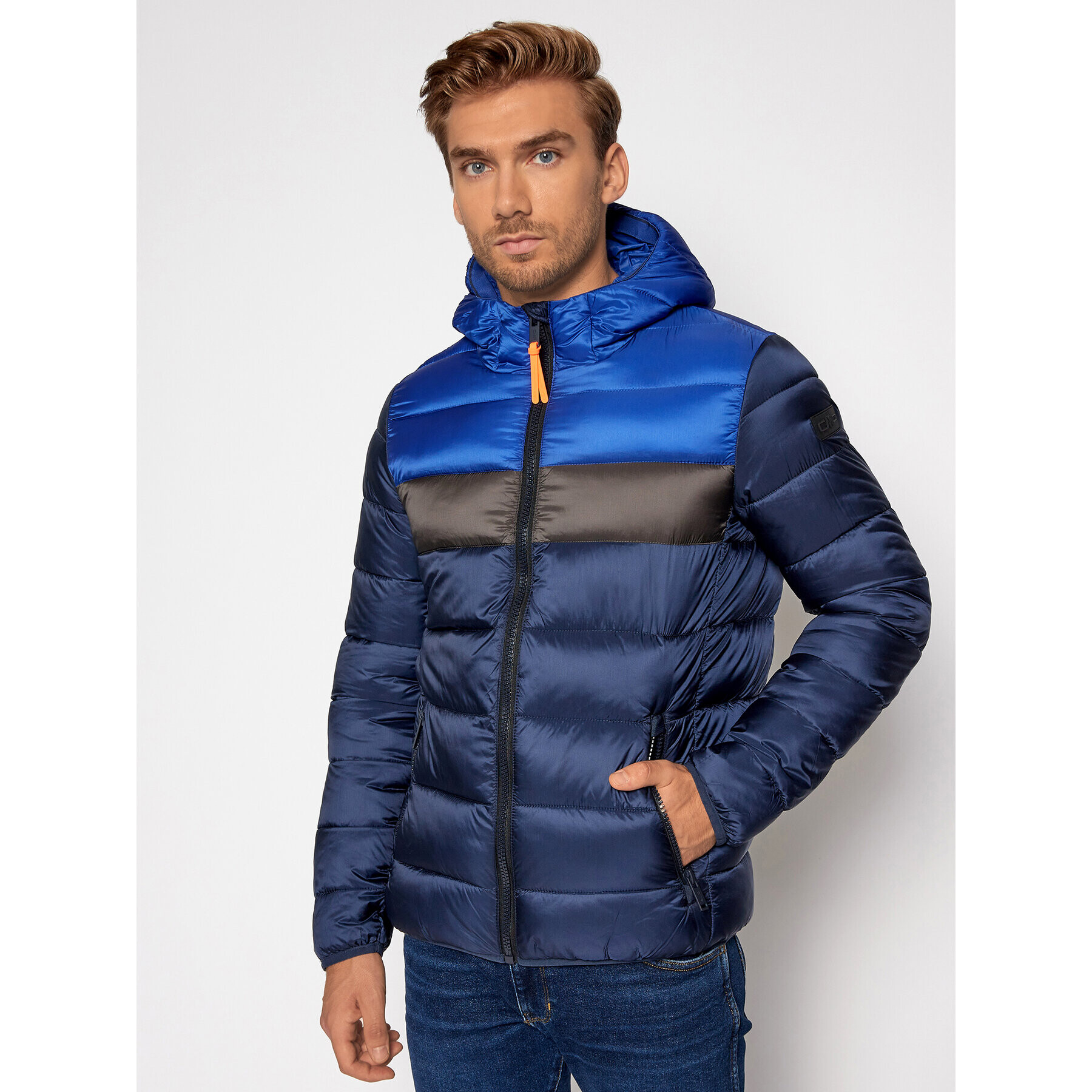 CMP Пухено яке 30K2757 Тъмносин Regular Fit - Pepit.bg