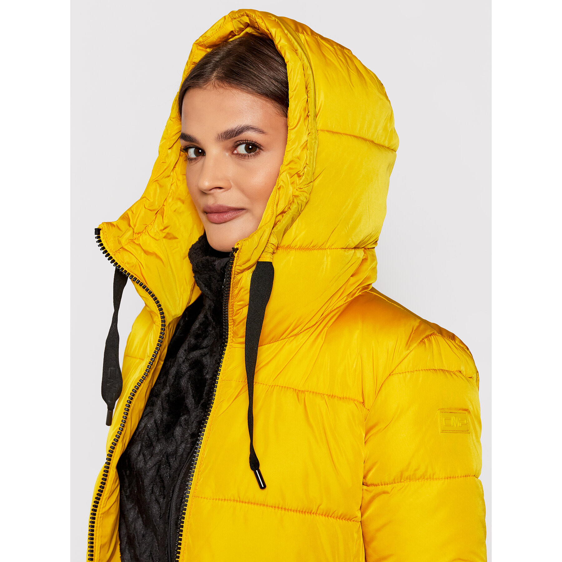 CMP Пухено яке 30K3556 Жълт Regular Fit - Pepit.bg