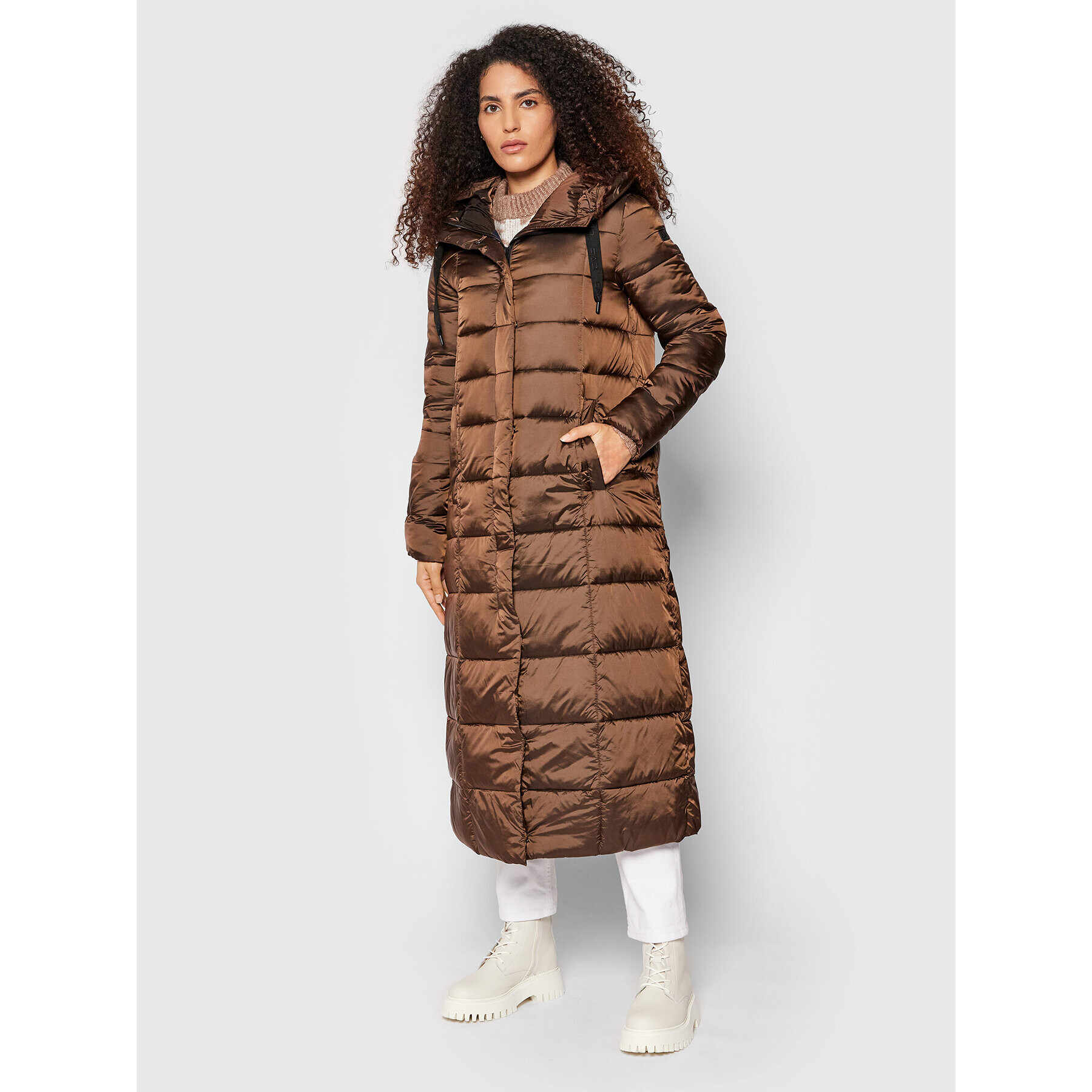 CMP Пухено яке 31K2626 Кафяв Regular Fit - Pepit.bg