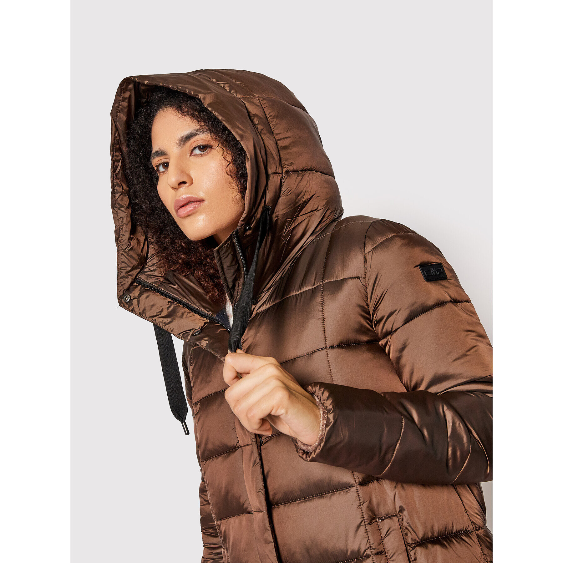 CMP Пухено яке 31K2626 Кафяв Regular Fit - Pepit.bg