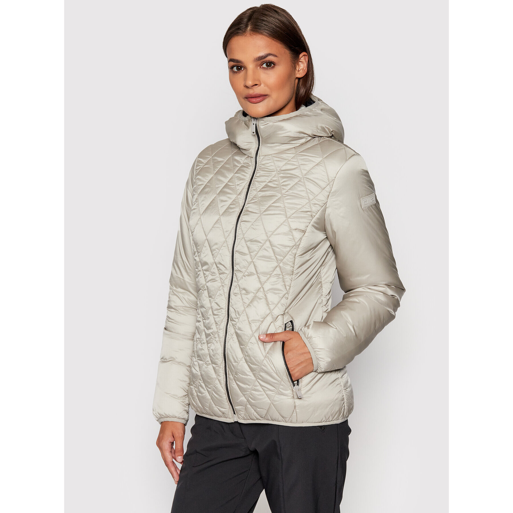 CMP Пухено яке 31K2816 Сив Regular Fit - Pepit.bg