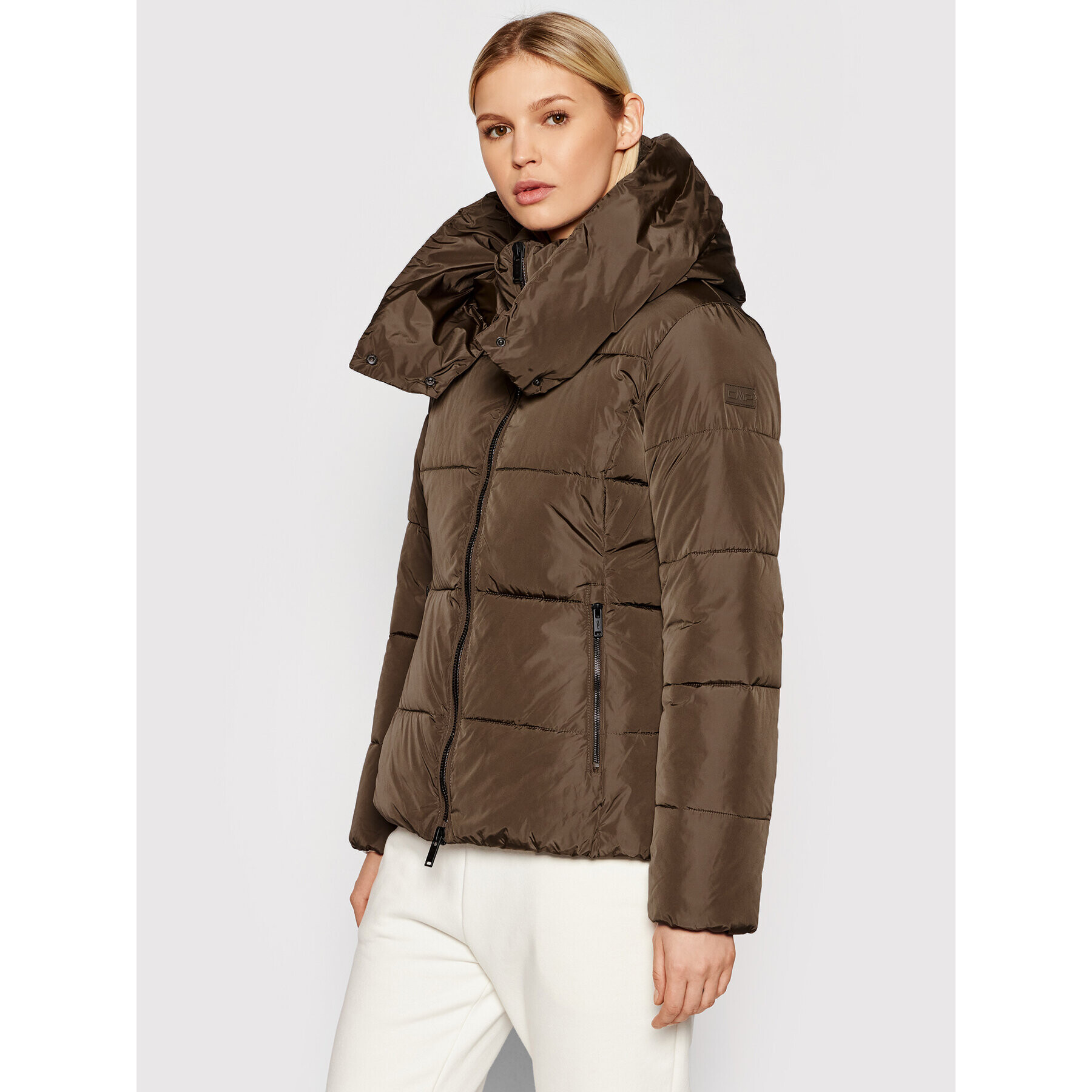 CMP Пухено яке 31K2836 Кафяв Regular Fit - Pepit.bg