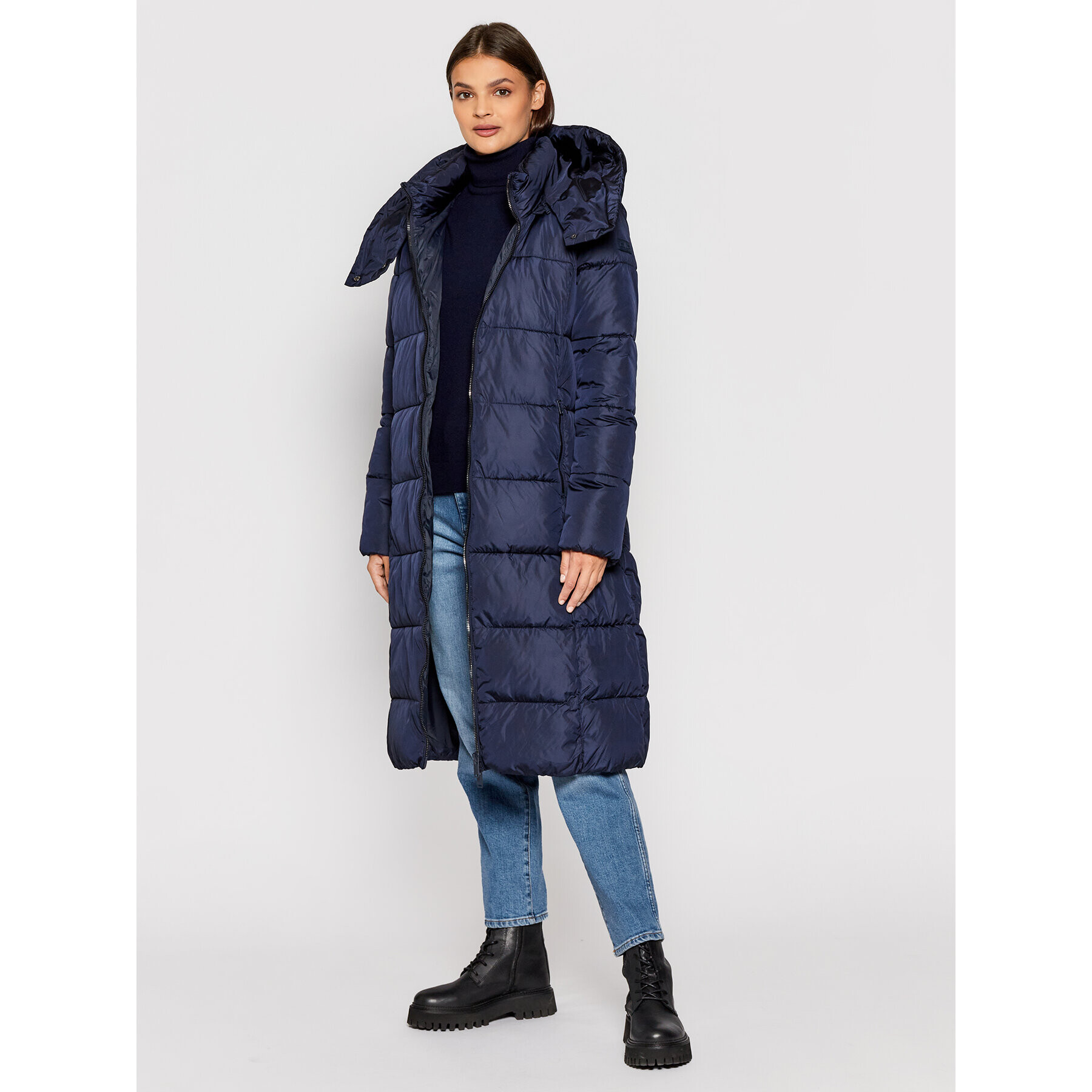 CMP Пухено яке 31K2846 Тъмносин Regular Fit - Pepit.bg