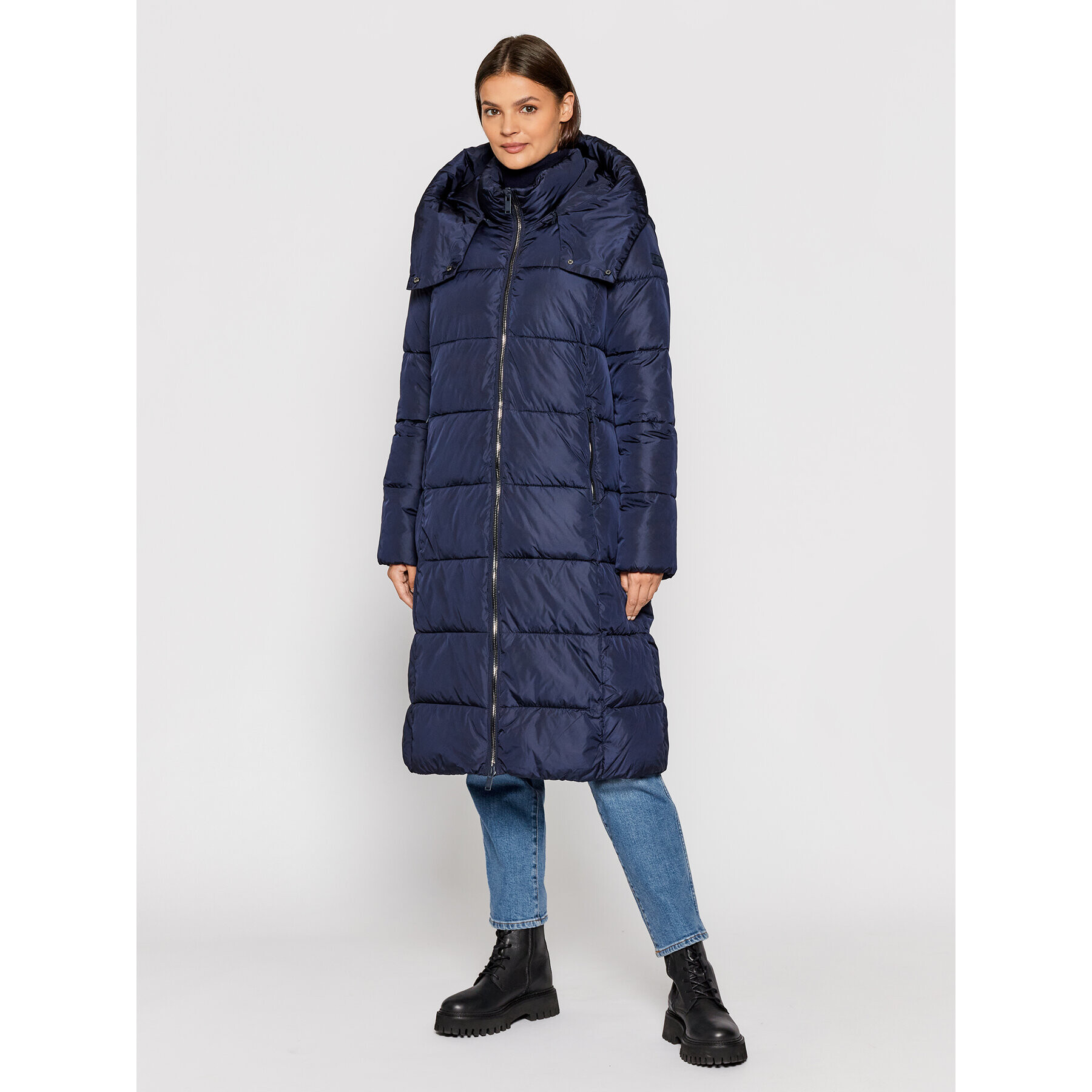 CMP Пухено яке 31K2846 Тъмносин Regular Fit - Pepit.bg