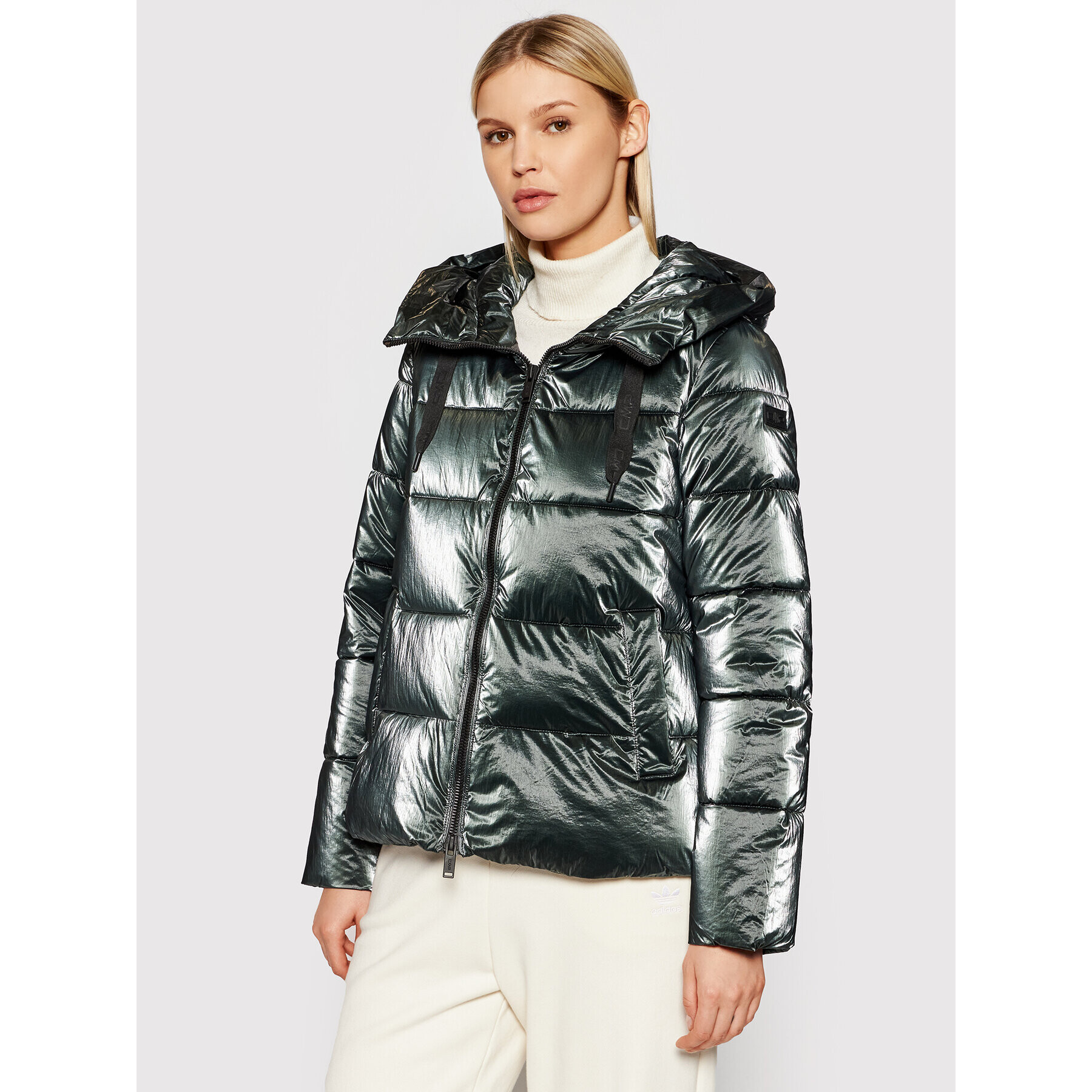 CMP Пухено яке 31K2856 Зелен Regular Fit - Pepit.bg
