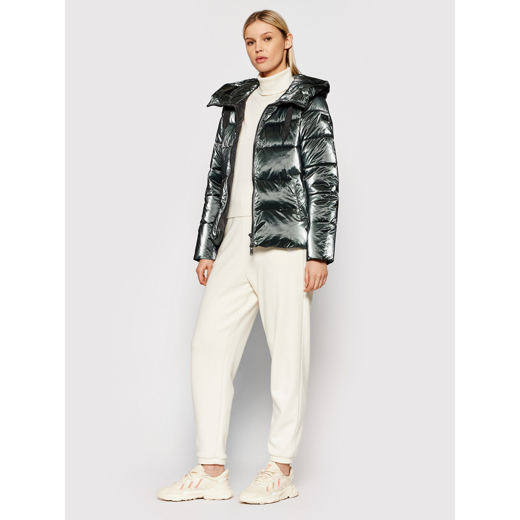 CMP Пухено яке 31K2856 Зелен Regular Fit - Pepit.bg
