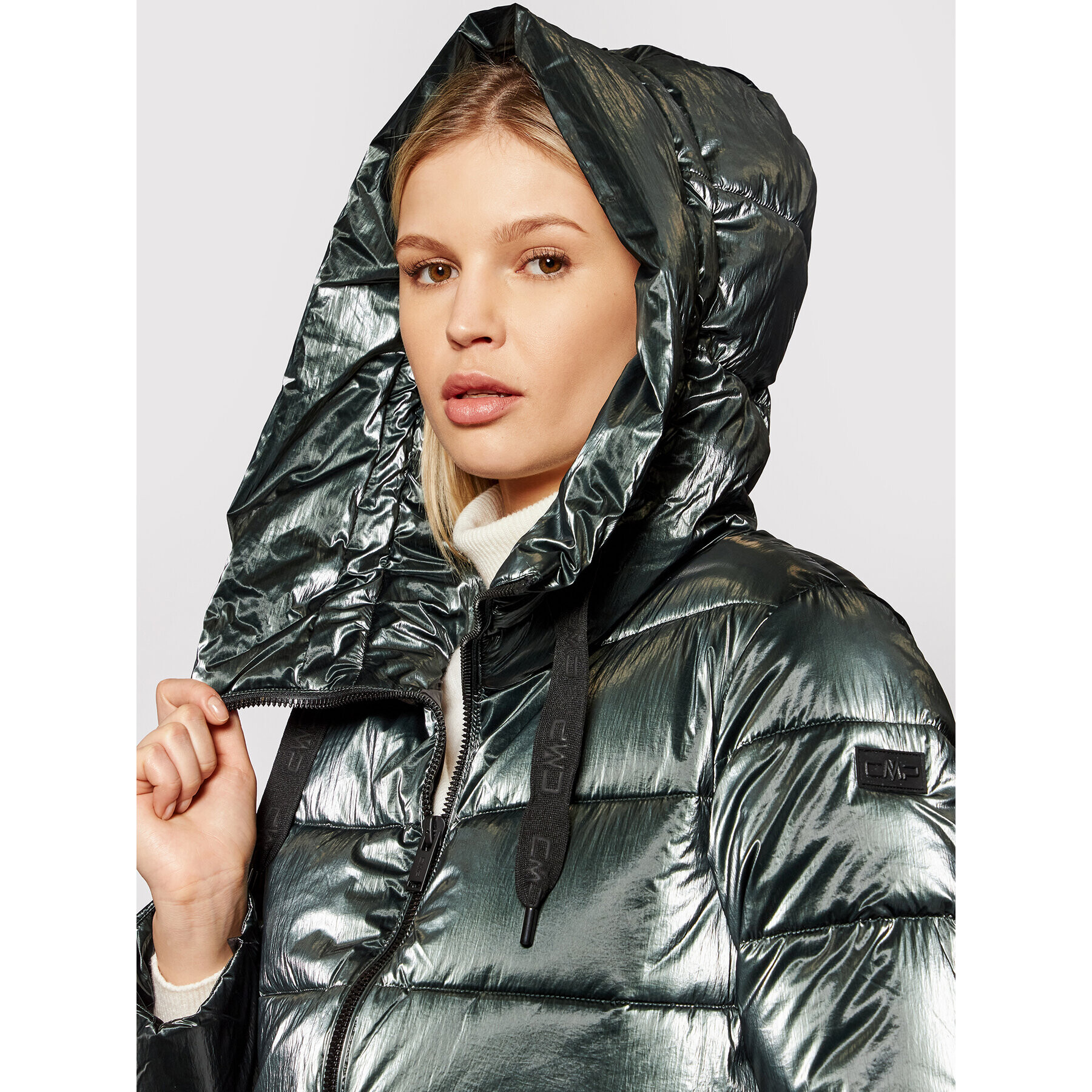 CMP Пухено яке 31K2856 Зелен Regular Fit - Pepit.bg