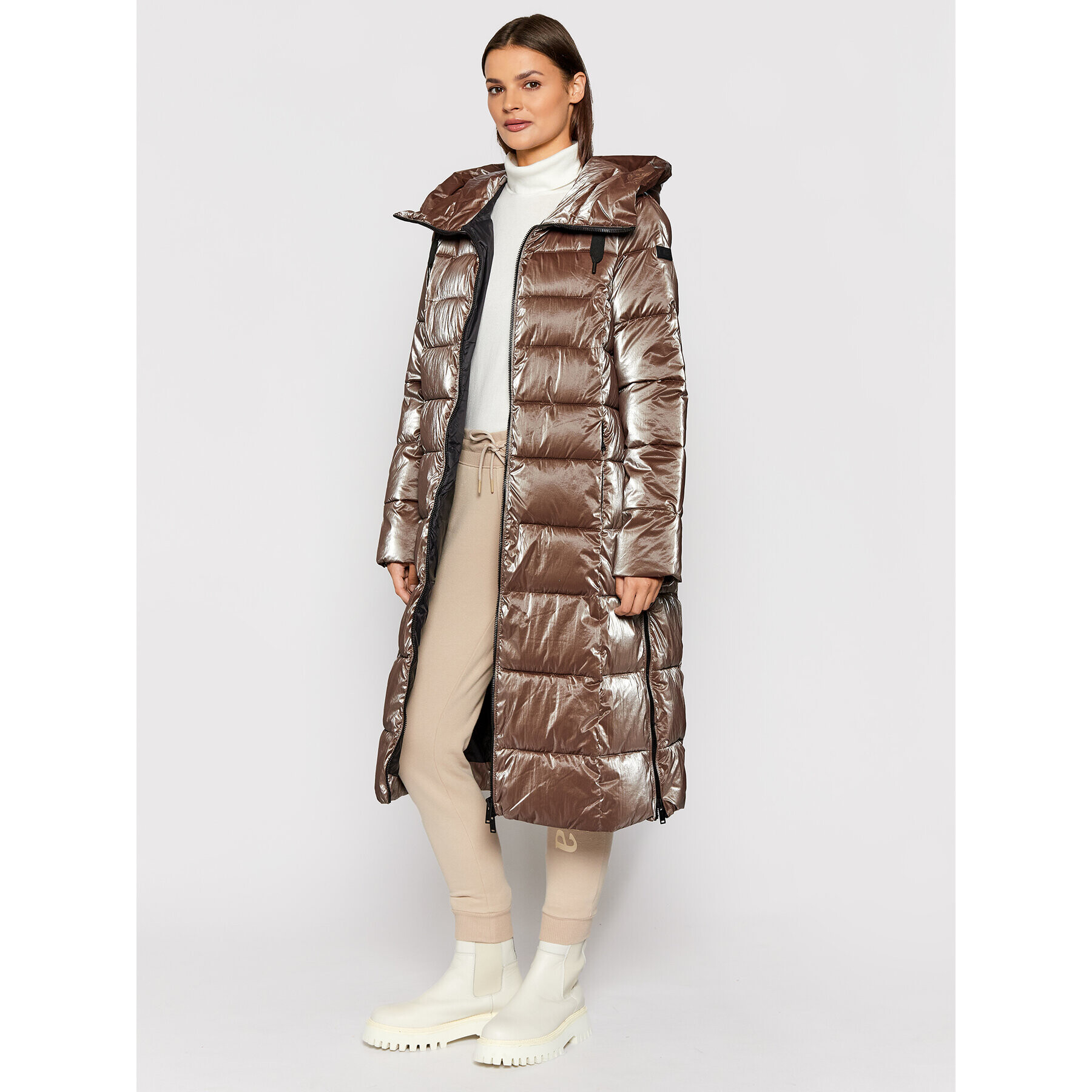CMP Пухено яке 31K2866 Кафяв Regular Fit - Pepit.bg