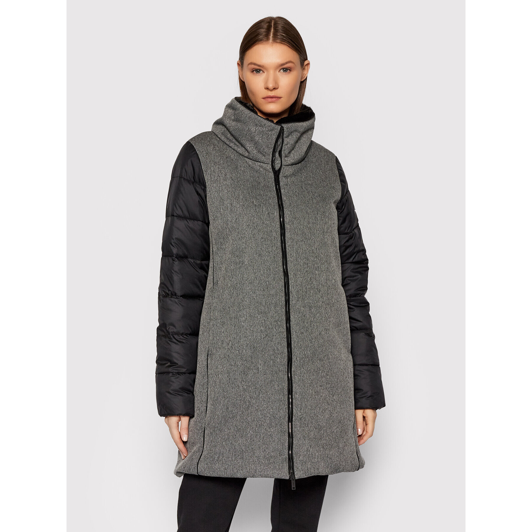 CMP Пухено яке 31K3066 Черен Regular Fit - Pepit.bg