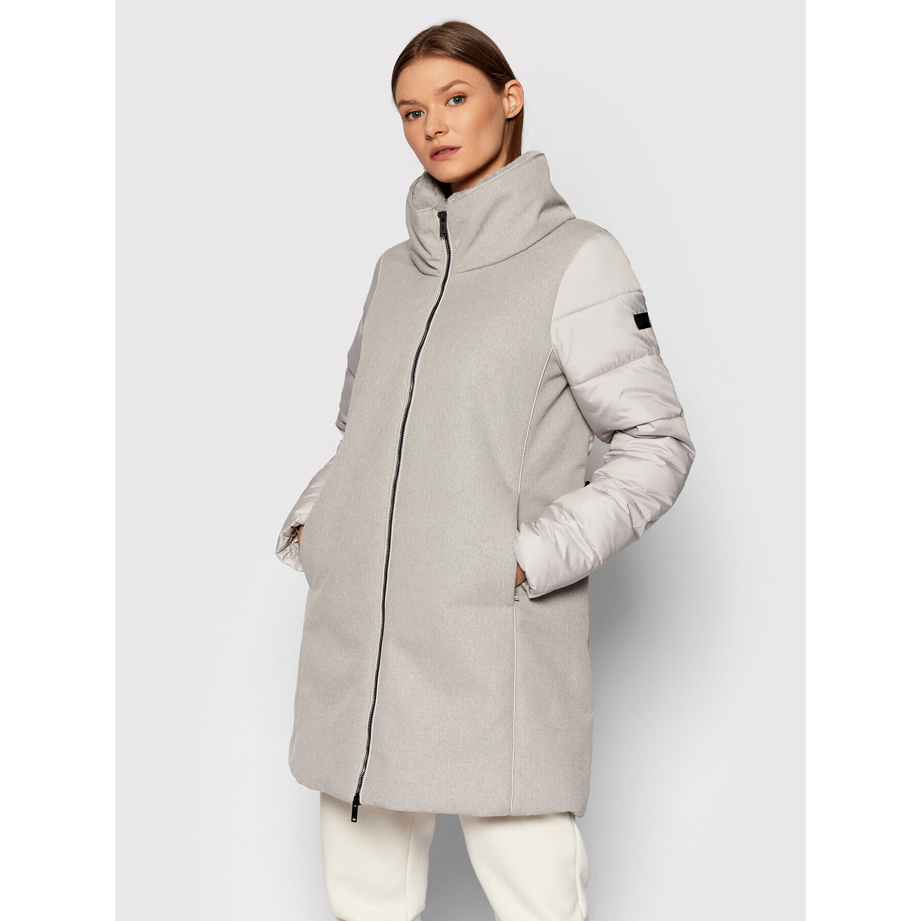 CMP Пухено яке 31K3066 Сив Regular Fit - Pepit.bg