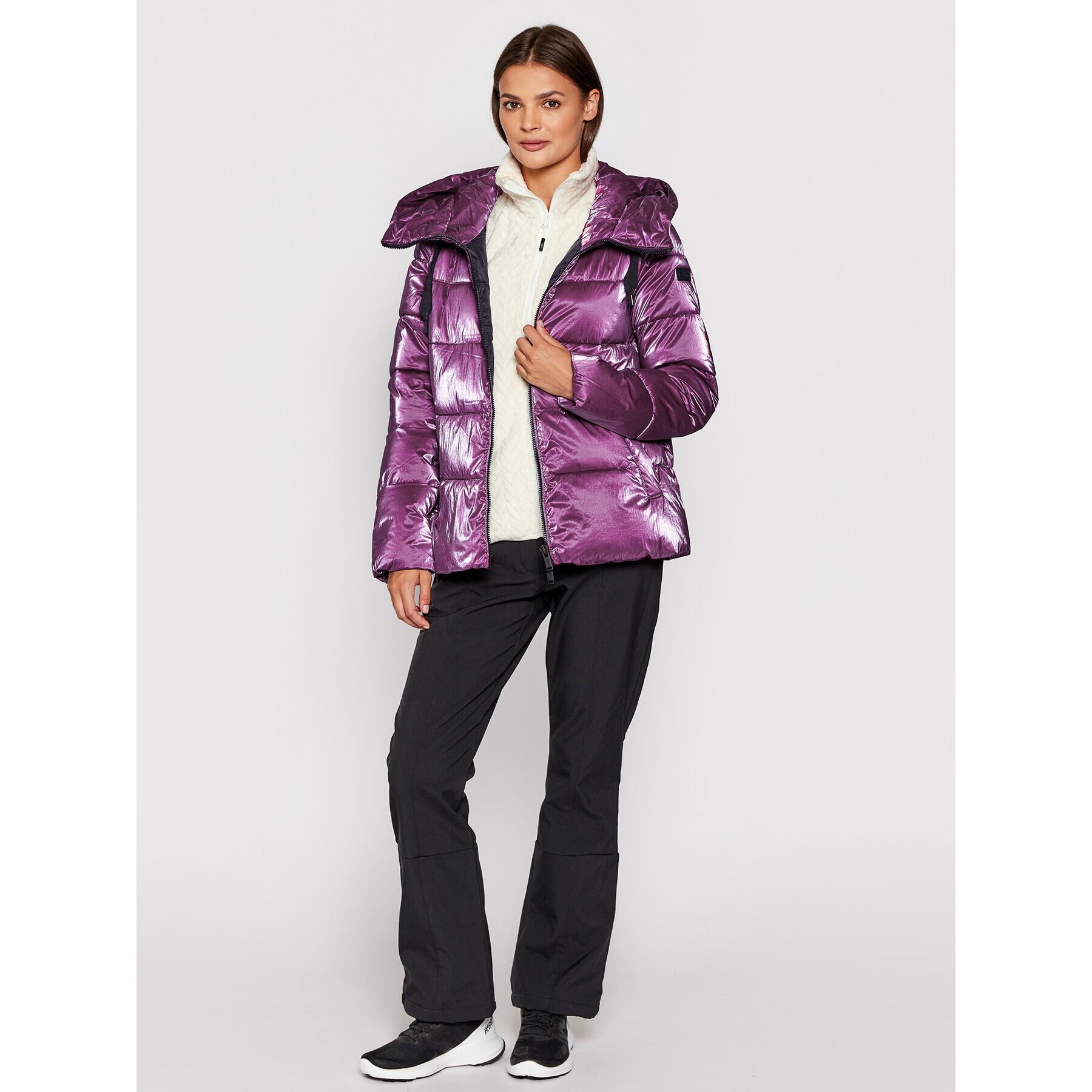 CMP Пухено яке 31K2856 Розов Regular Fit - Pepit.bg