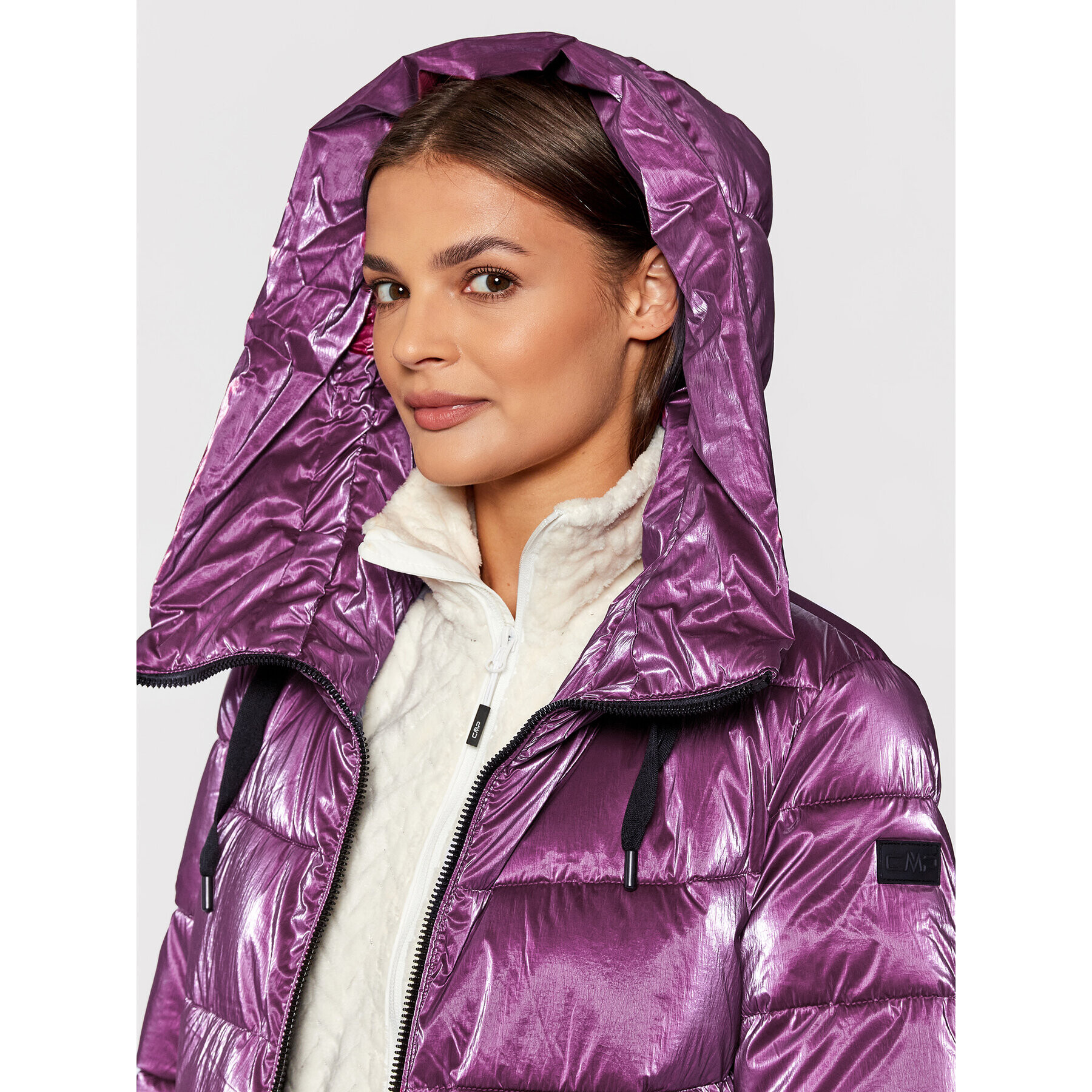 CMP Пухено яке 31K2856 Розов Regular Fit - Pepit.bg