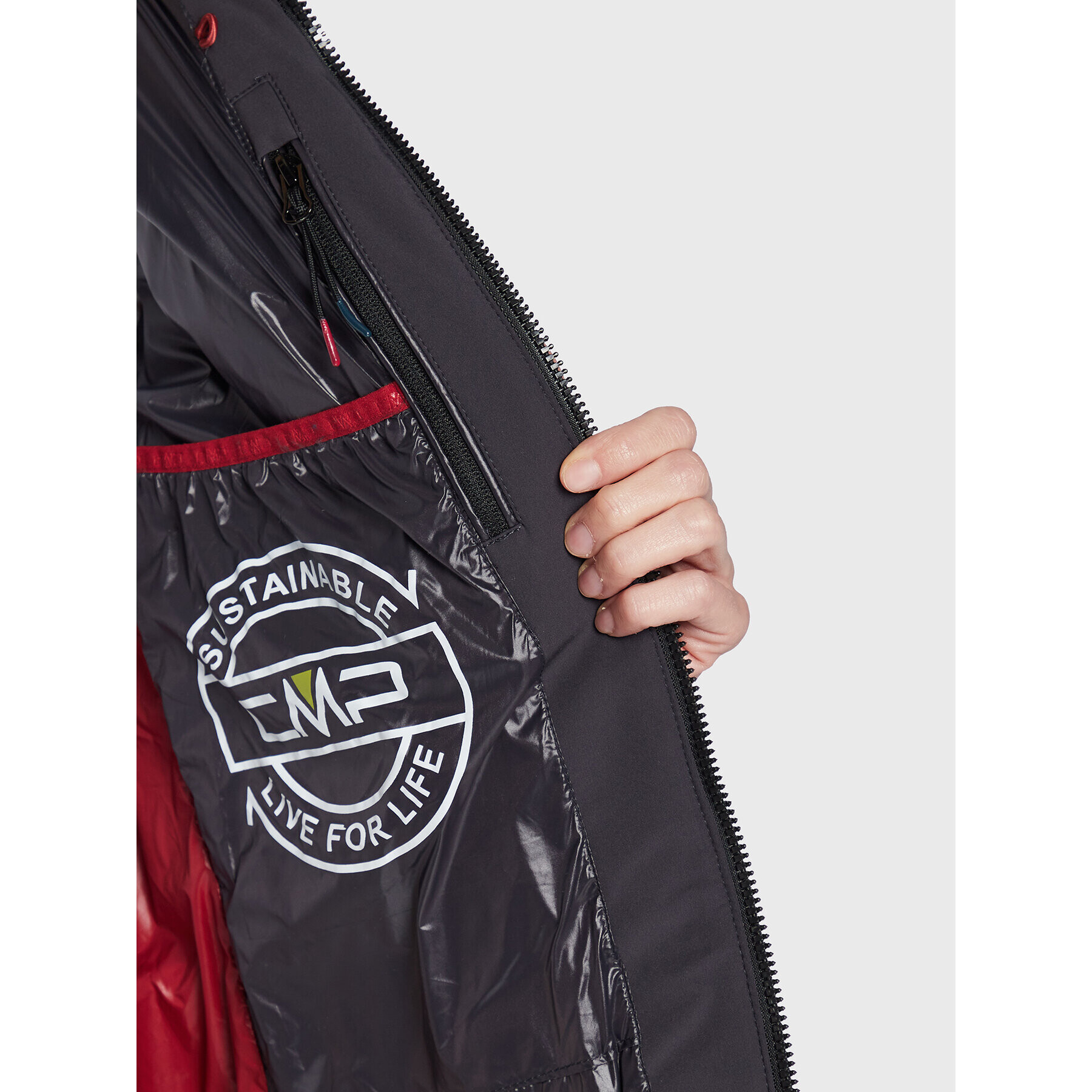 CMP Пухено яке 32K1526 Сив Regular Fit - Pepit.bg