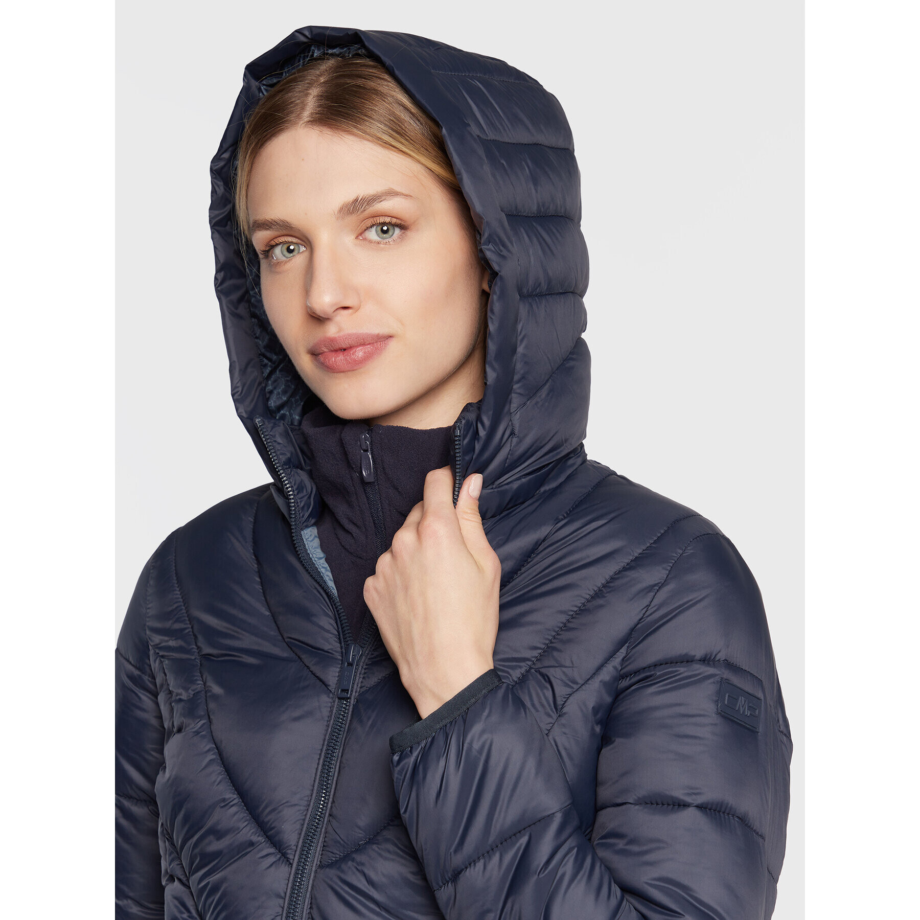 CMP Пухено яке 32K3026 Тъмносин Regular Fit - Pepit.bg