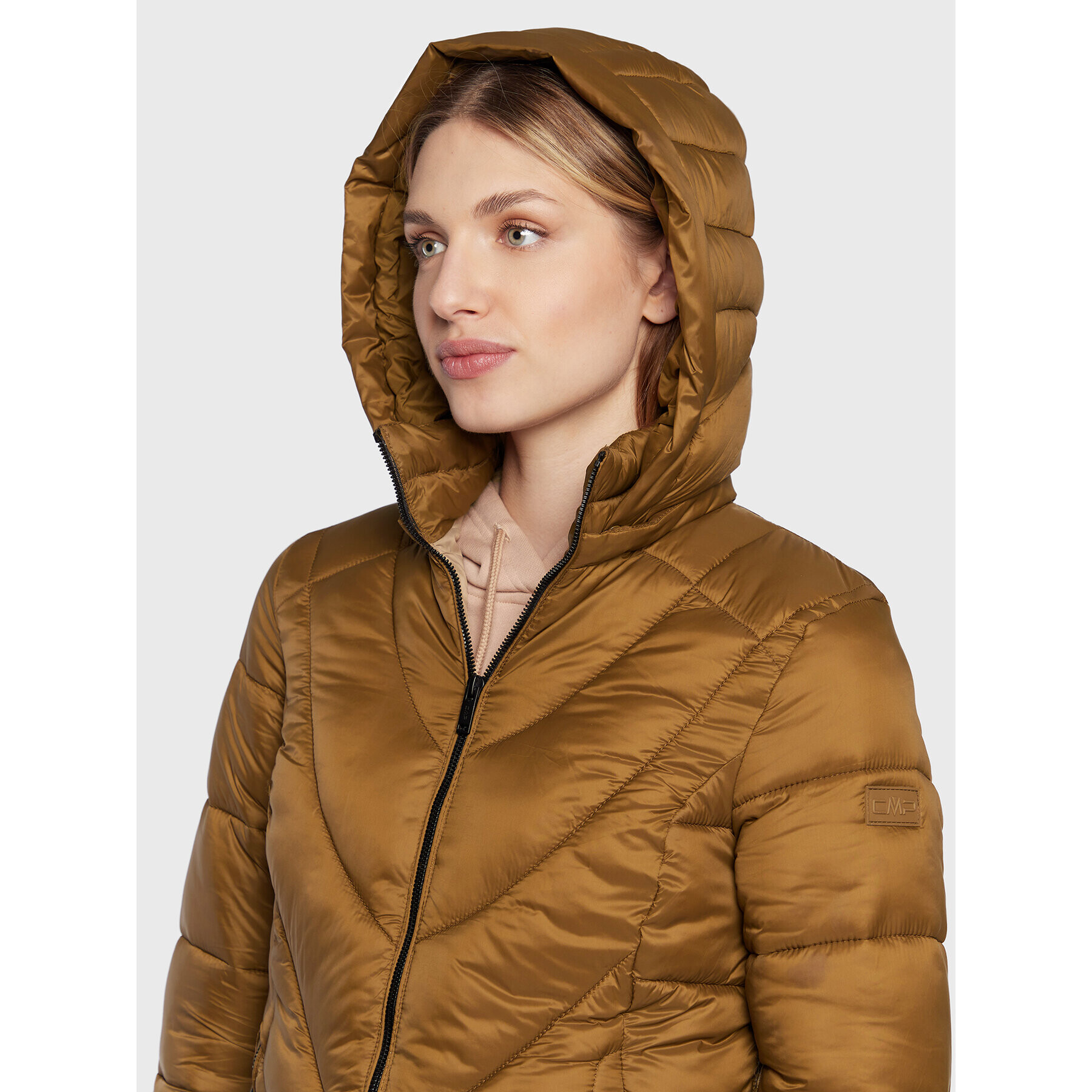 CMP Пухено яке 32K3036 Кафяв Regular Fit - Pepit.bg