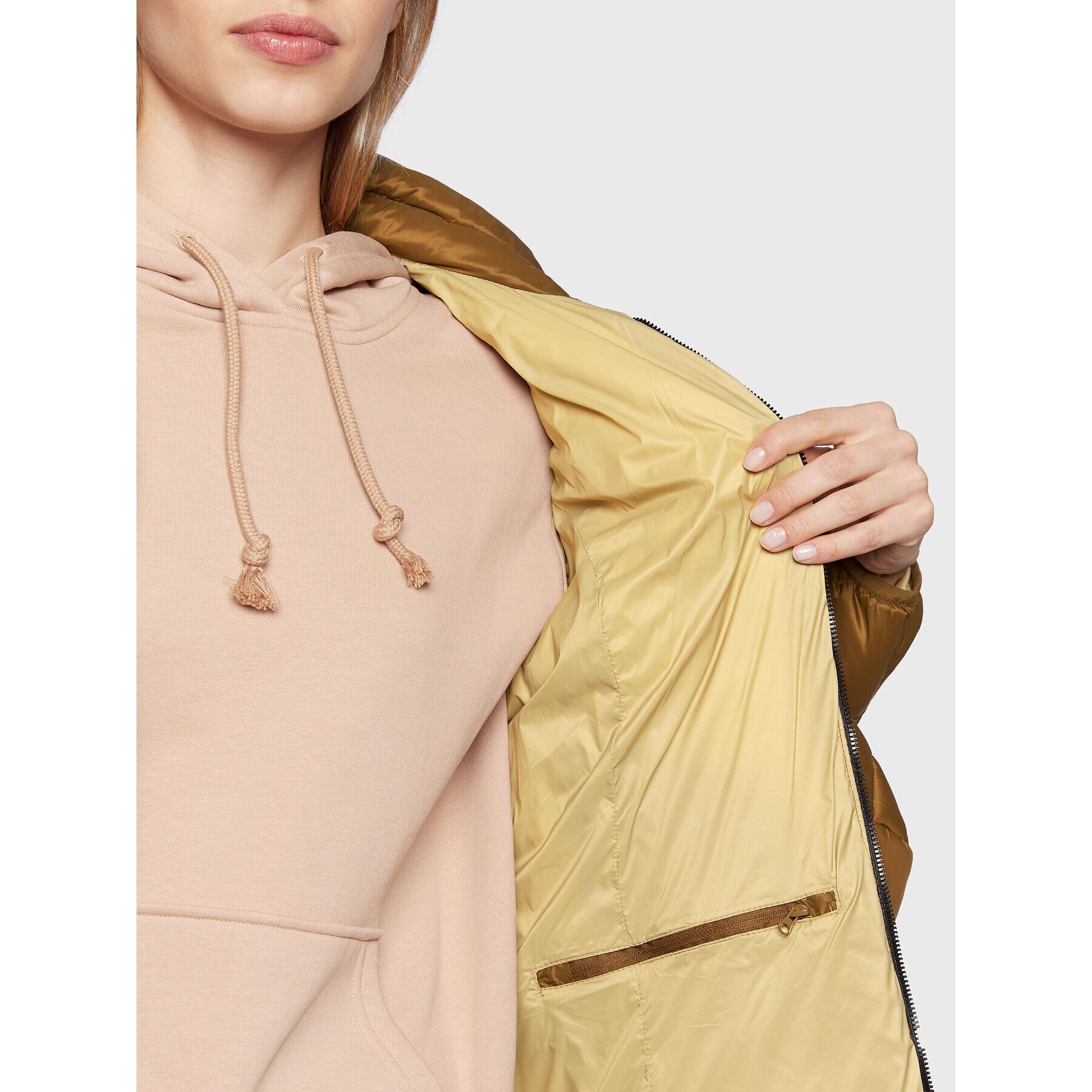 CMP Пухено яке 32K3036 Кафяв Regular Fit - Pepit.bg