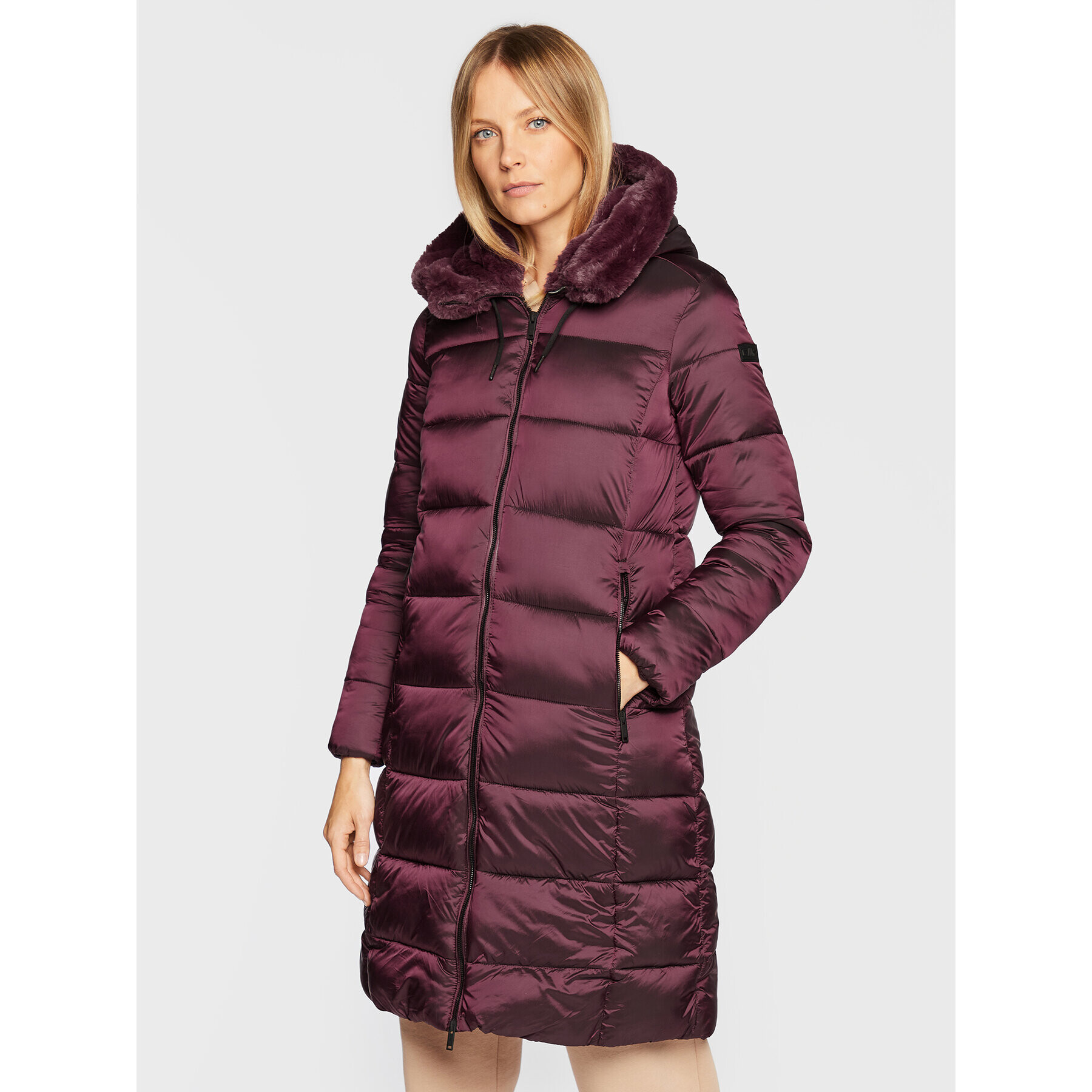 CMP Пухено яке 32K3086F Бордо Regular Fit - Pepit.bg