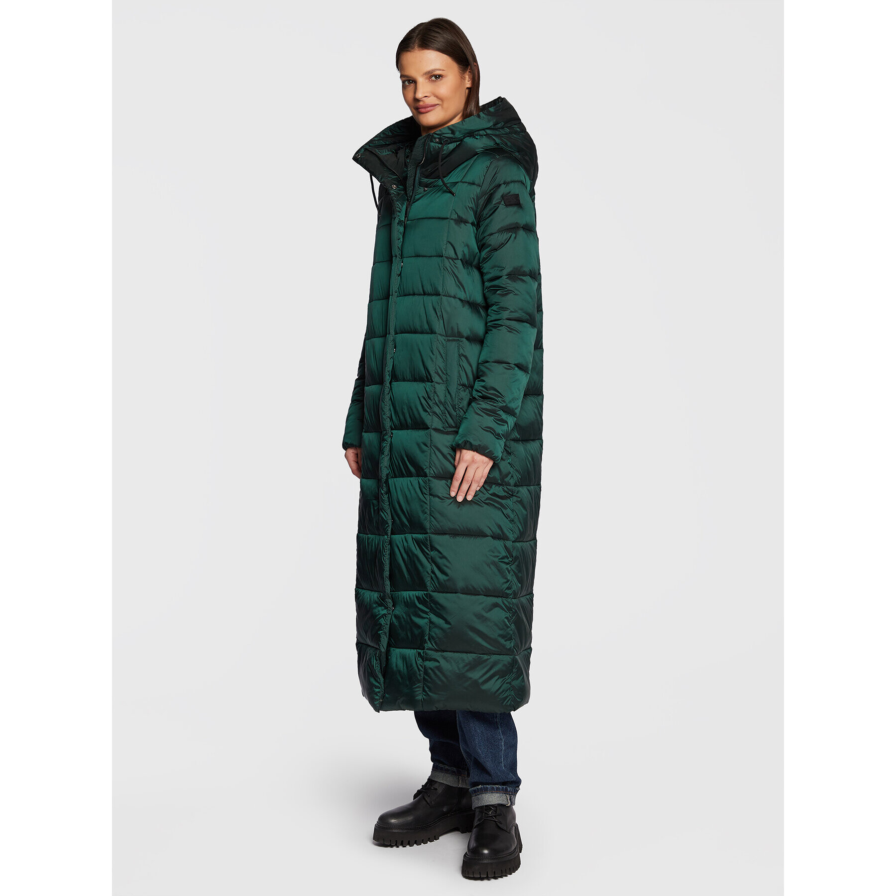 CMP Пухено яке 32K3136 Зелен Regular Fit - Pepit.bg