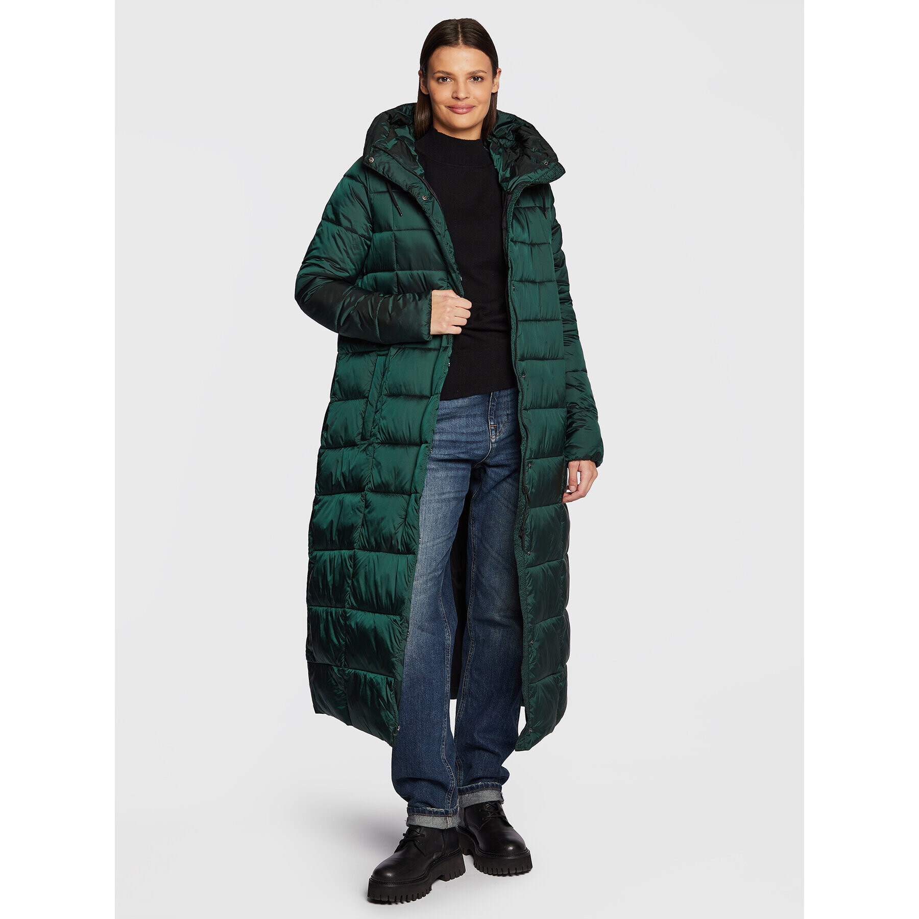 CMP Пухено яке 32K3136 Зелен Regular Fit - Pepit.bg