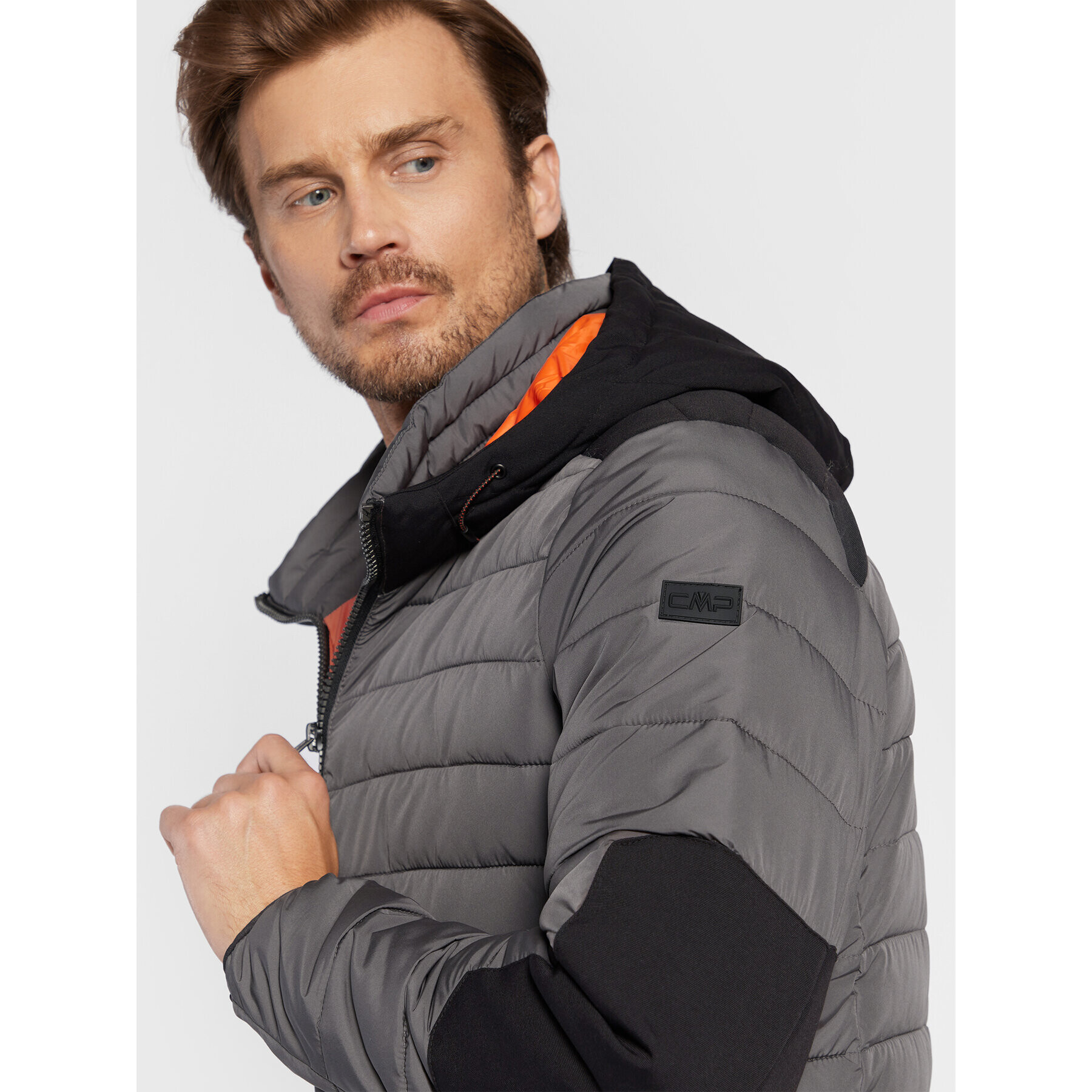 CMP Пухено яке 32K3187 Сив Regular Fit - Pepit.bg