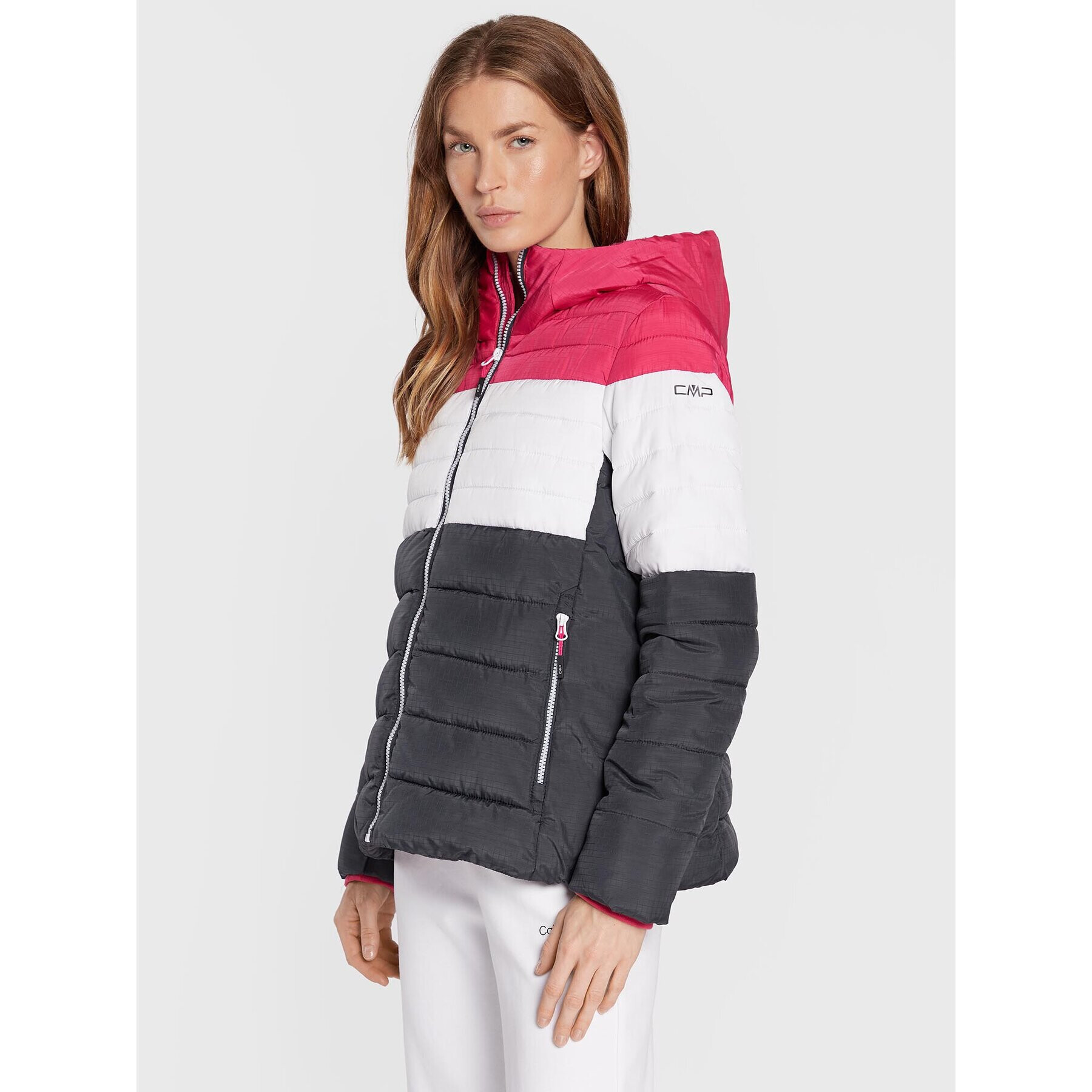 CMP Пухено яке 32Z4176 Сив Relaxed Fit - Pepit.bg